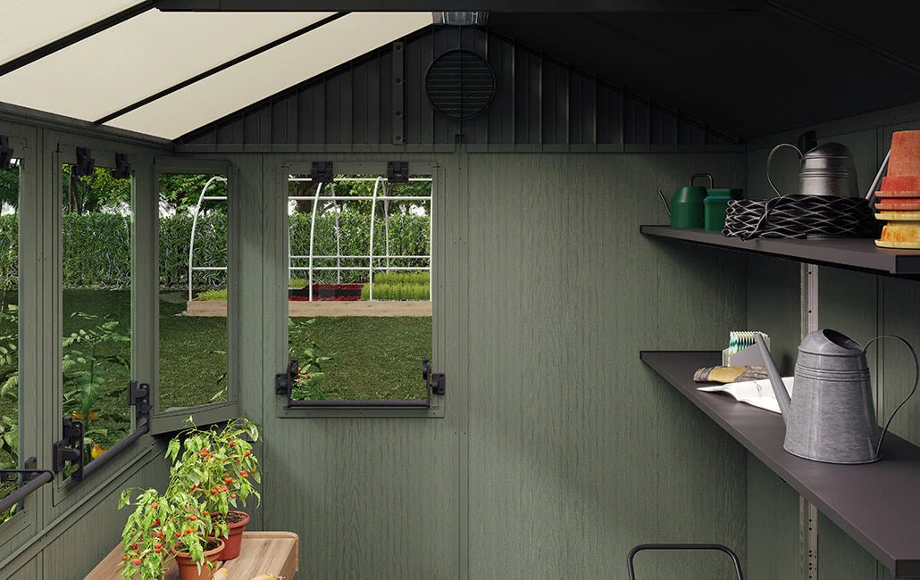 Keter Potting 6x8 Shed - Green (1.9 x 2.4m) - Image 14