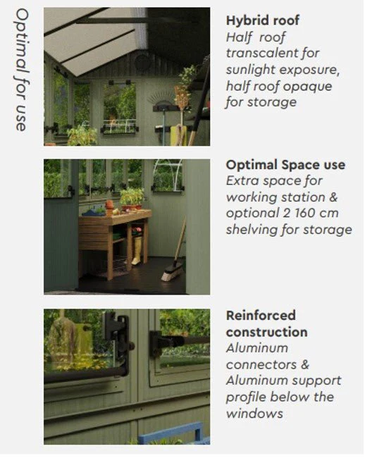 Keter Potting 6x8 Shed - Green (1.9 x 2.4m) - Image 5