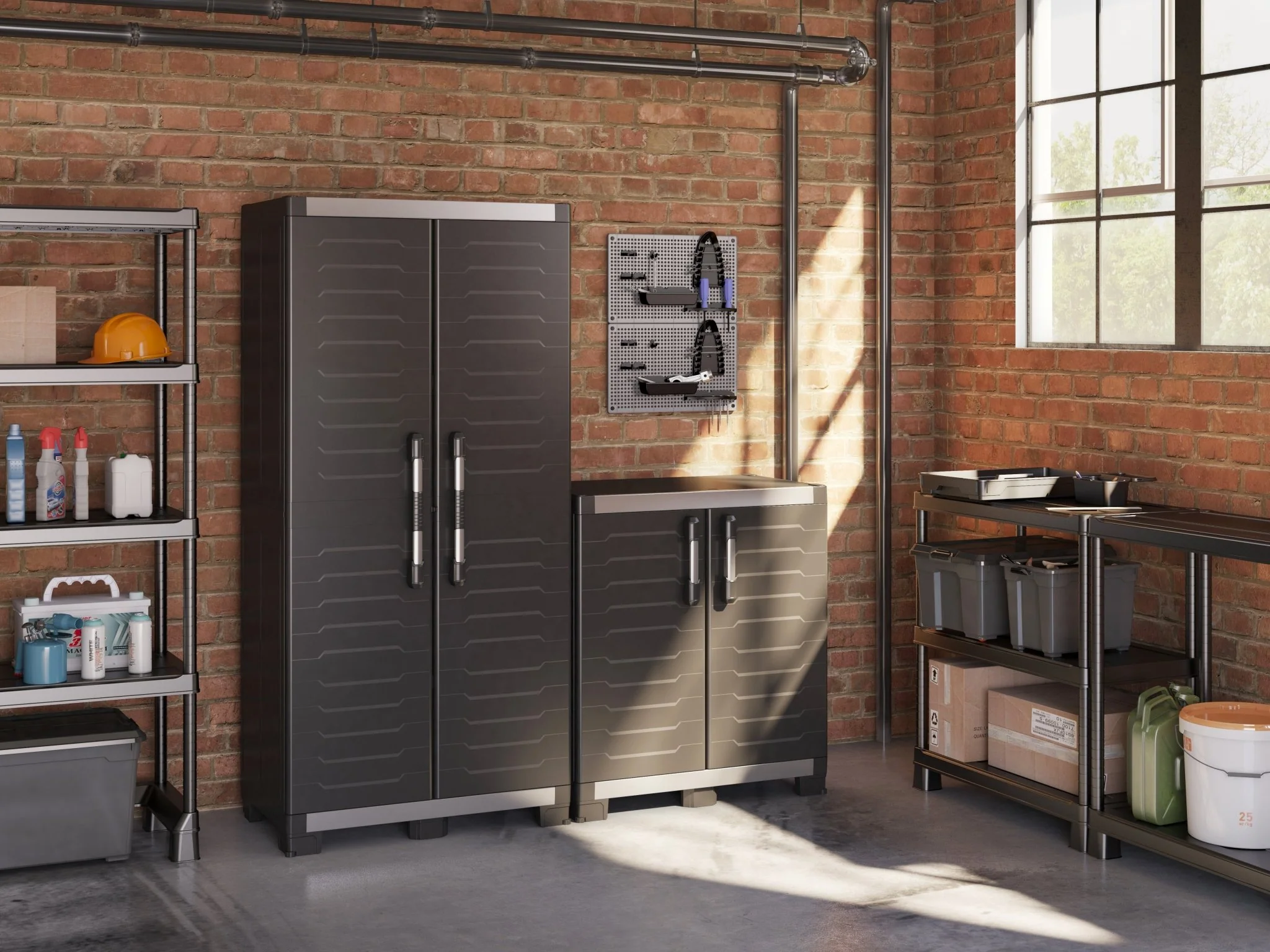 2 x Keter XL Garage Base Storage Cabinets - Image 4
