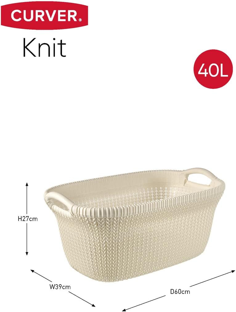 Curver Knit Laundry Basket (40L) - Image 2