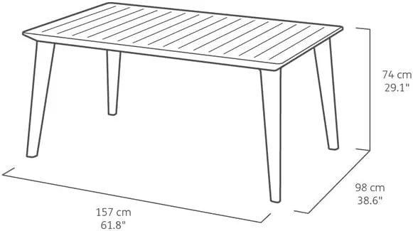 Keter Lima Dining Table - Graphite - Image 3