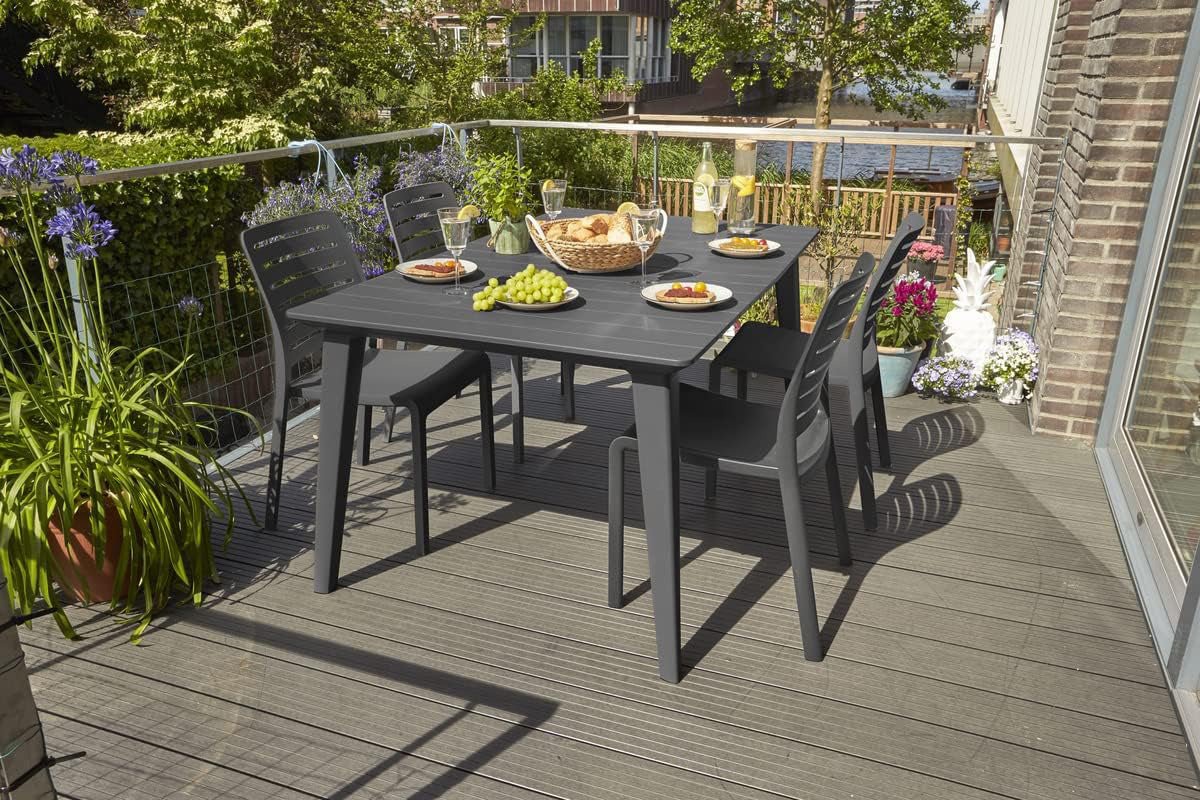 Keter Lima Dining Table - Graphite - Image 8