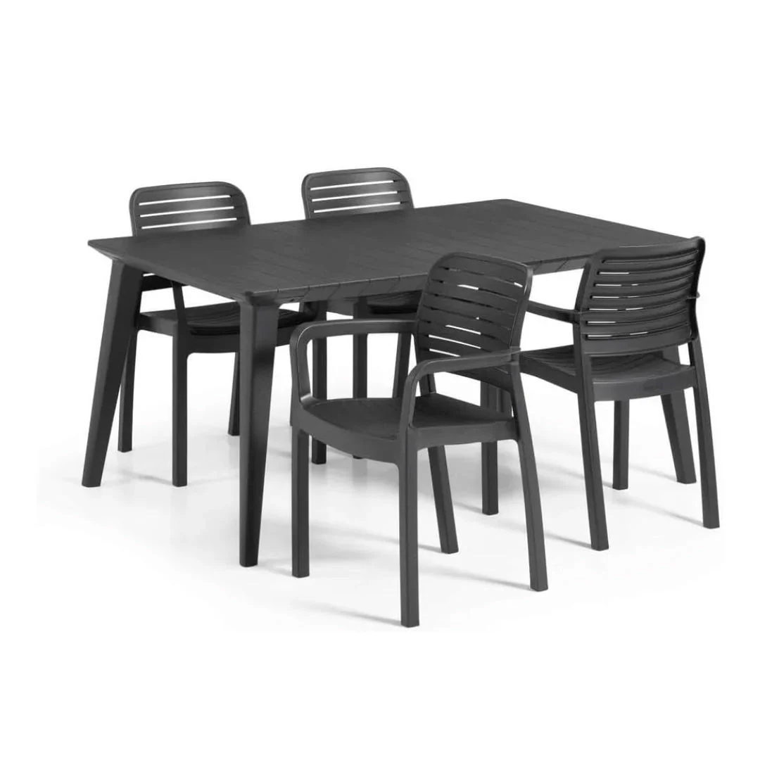 Keter Lima Dining Table - Graphite - Image 9