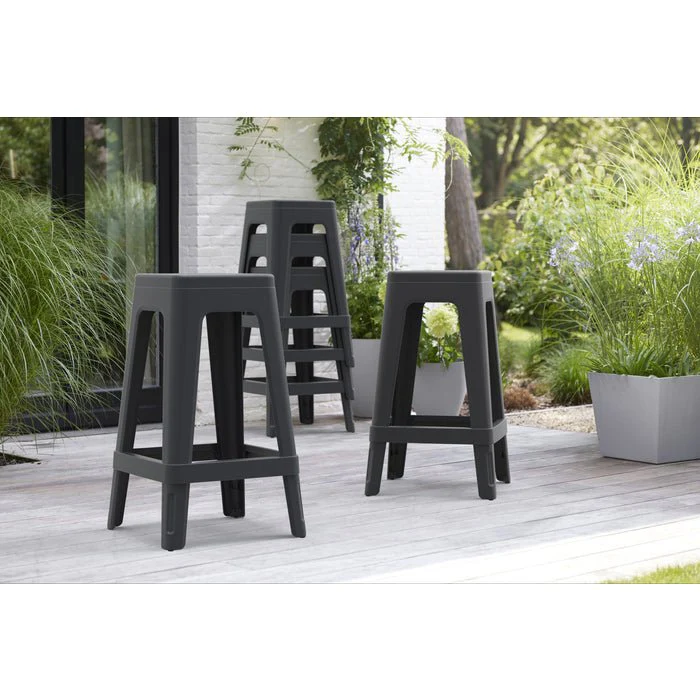 Keter Lucca Indoor/Outdoor Bar Stool - 4 Pack - Image 4