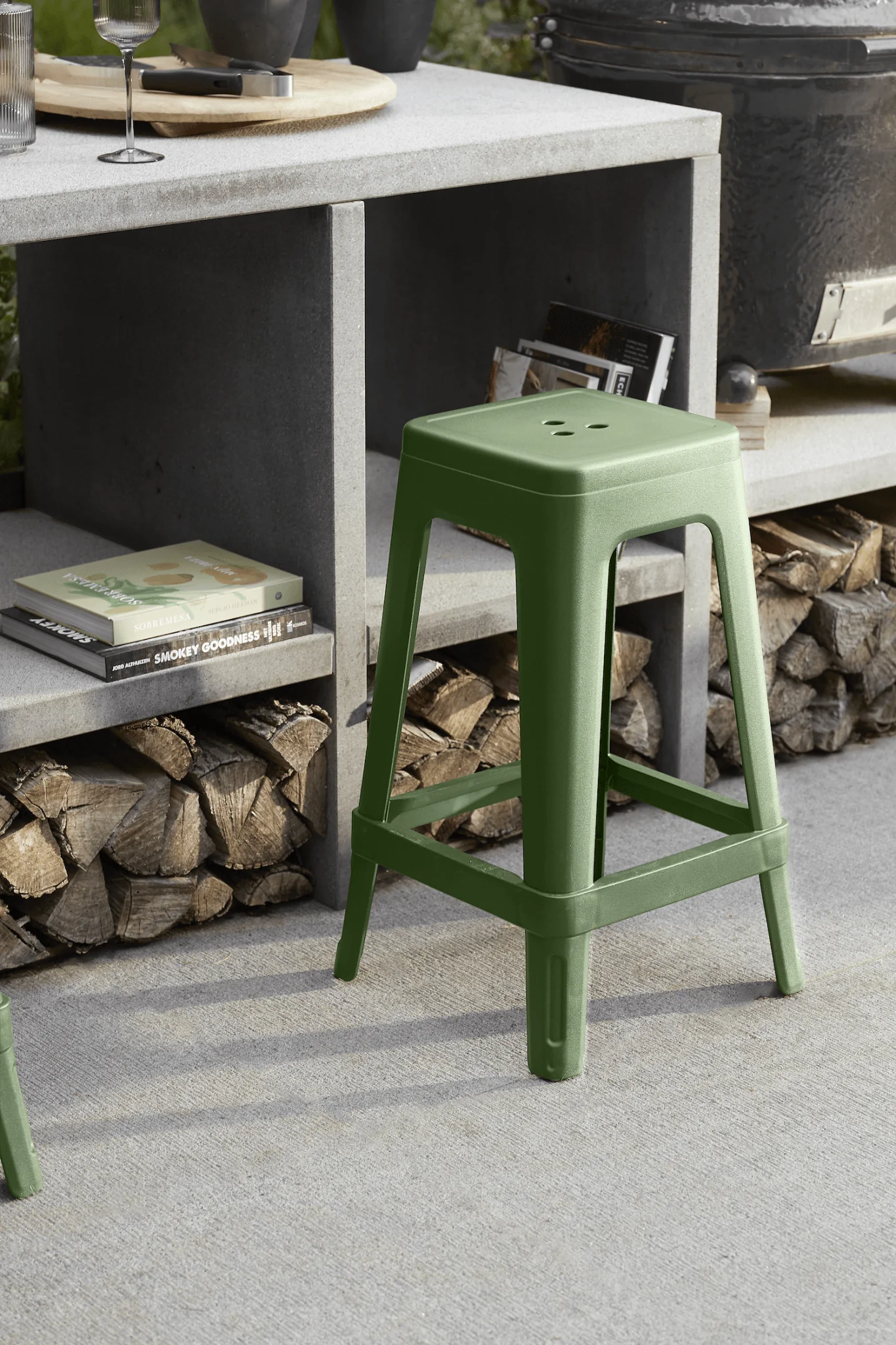 Keter Lucca Indoor/Outdoor Bar Stool - Green - Image 7