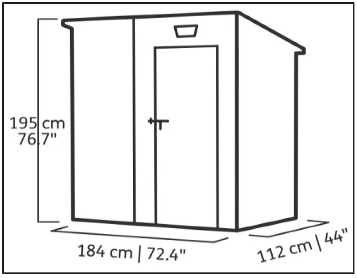 PRE ORDER: OCT. - Manor Pent Essential 6x4 Garden Shed - Dark Grey (1.8 x 1.1m) - Image 2