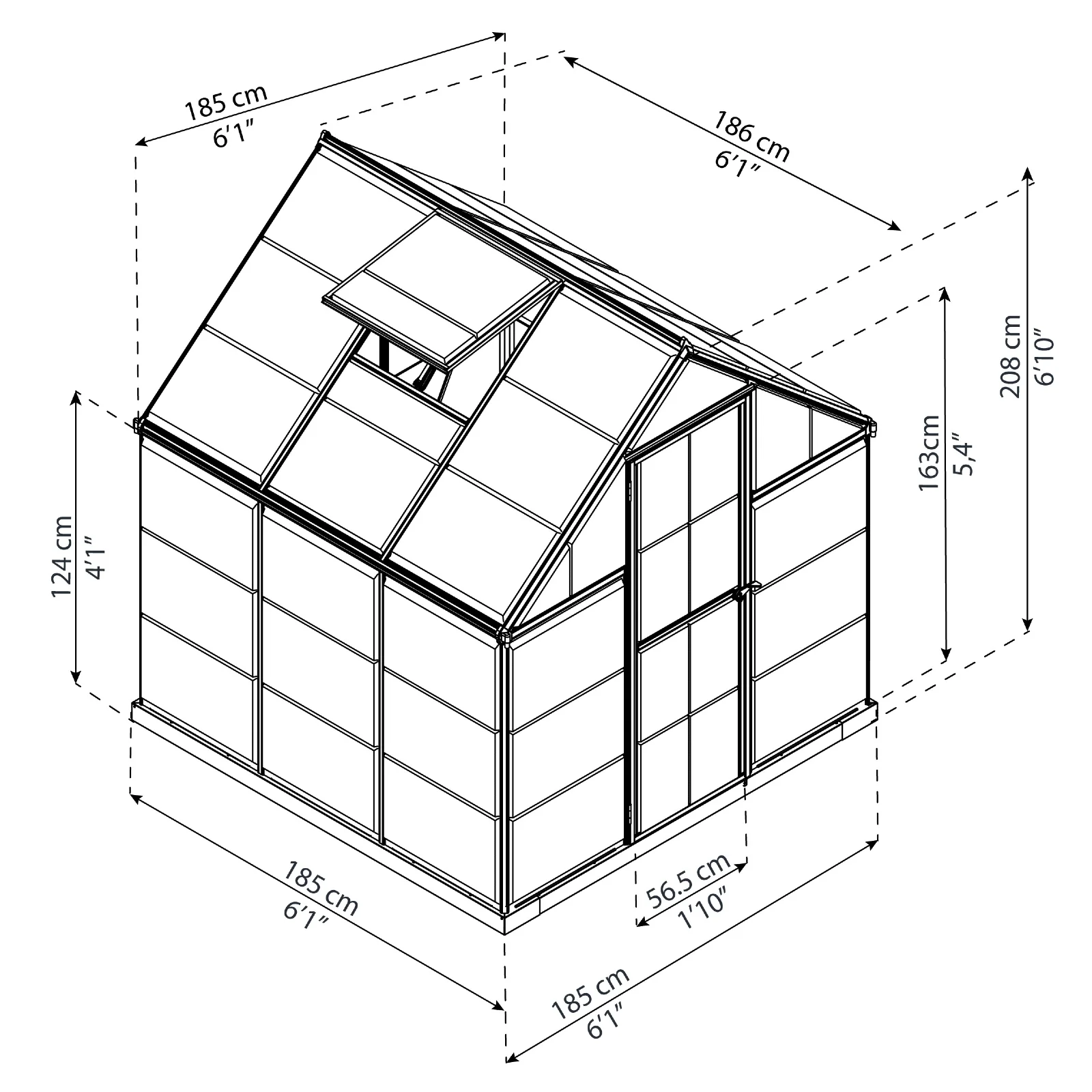 PRE ORDER: APR. - 6' x 6' Harmony Greenhouse (1.9m x 1.9m) - Image 6