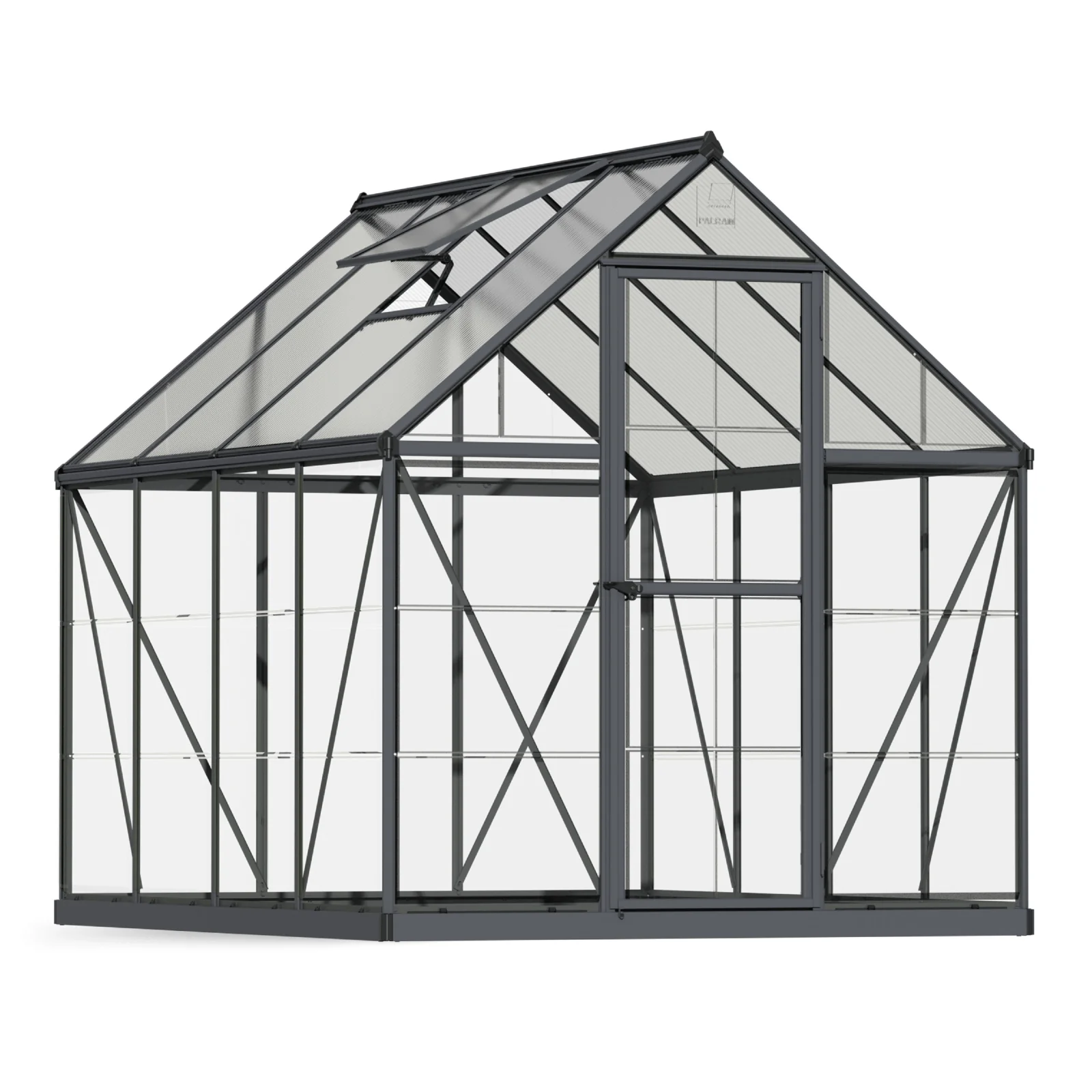 PRE ORDER: APR. - 6' x 8' Hybrid Greenhouse - Grey Frame (1.9m x 2.5m)