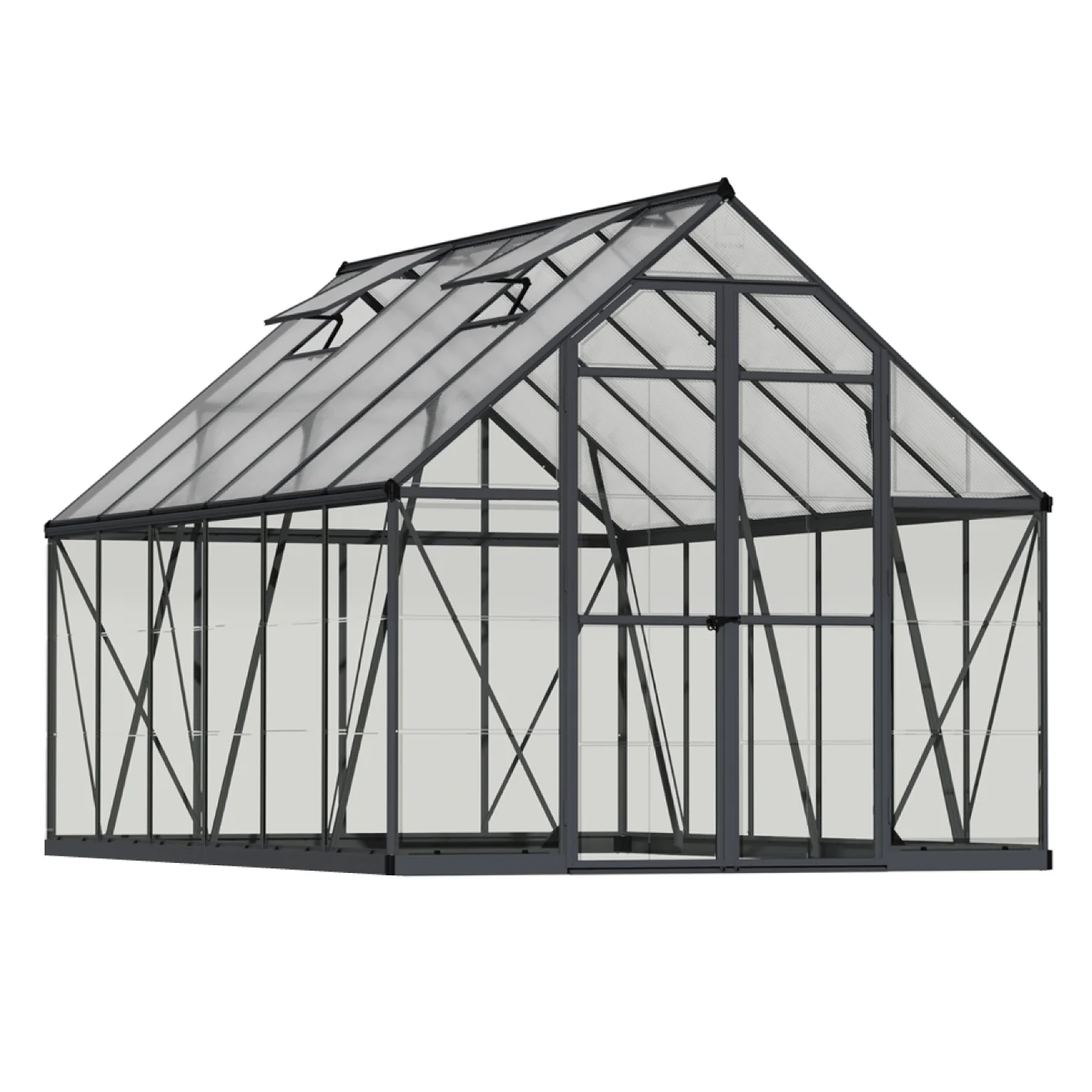 8' x 12' Balance Greenhouse - Grey Frame (2.5m x 3.7m)