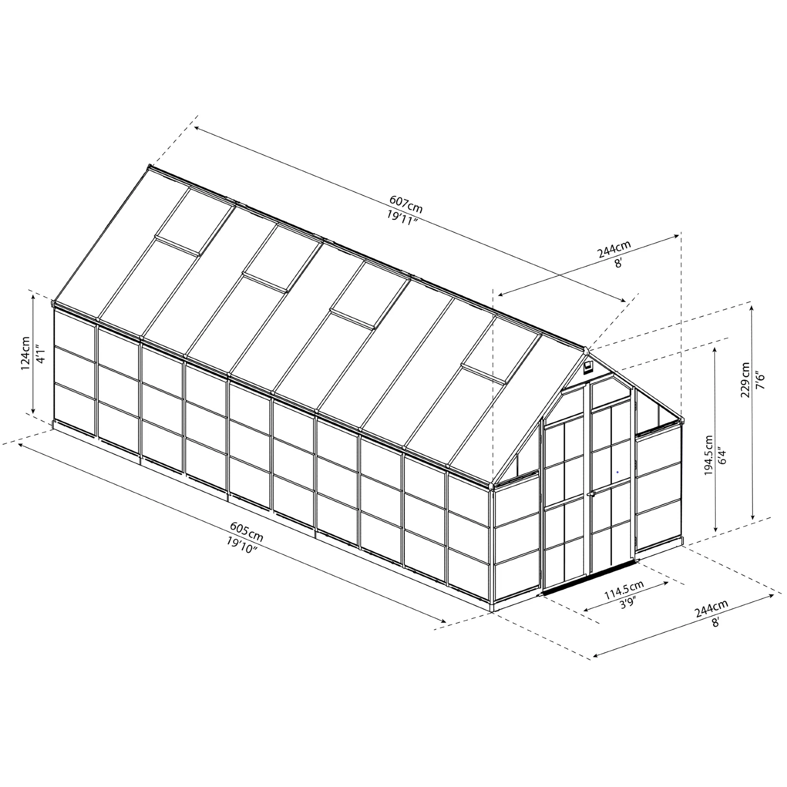 PRE ORDER: APR. - 8' x 20' Balance Greenhouse (2.5m x 6.1m) - Image 5