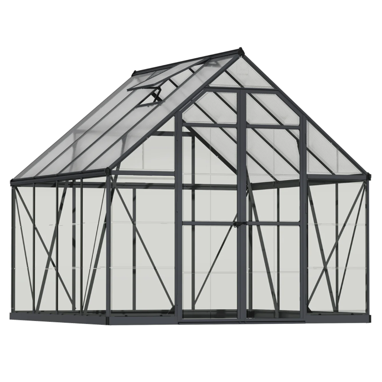 8' x 8' Balance Greenhouse - Grey Frame (2.5m x 2.5m)