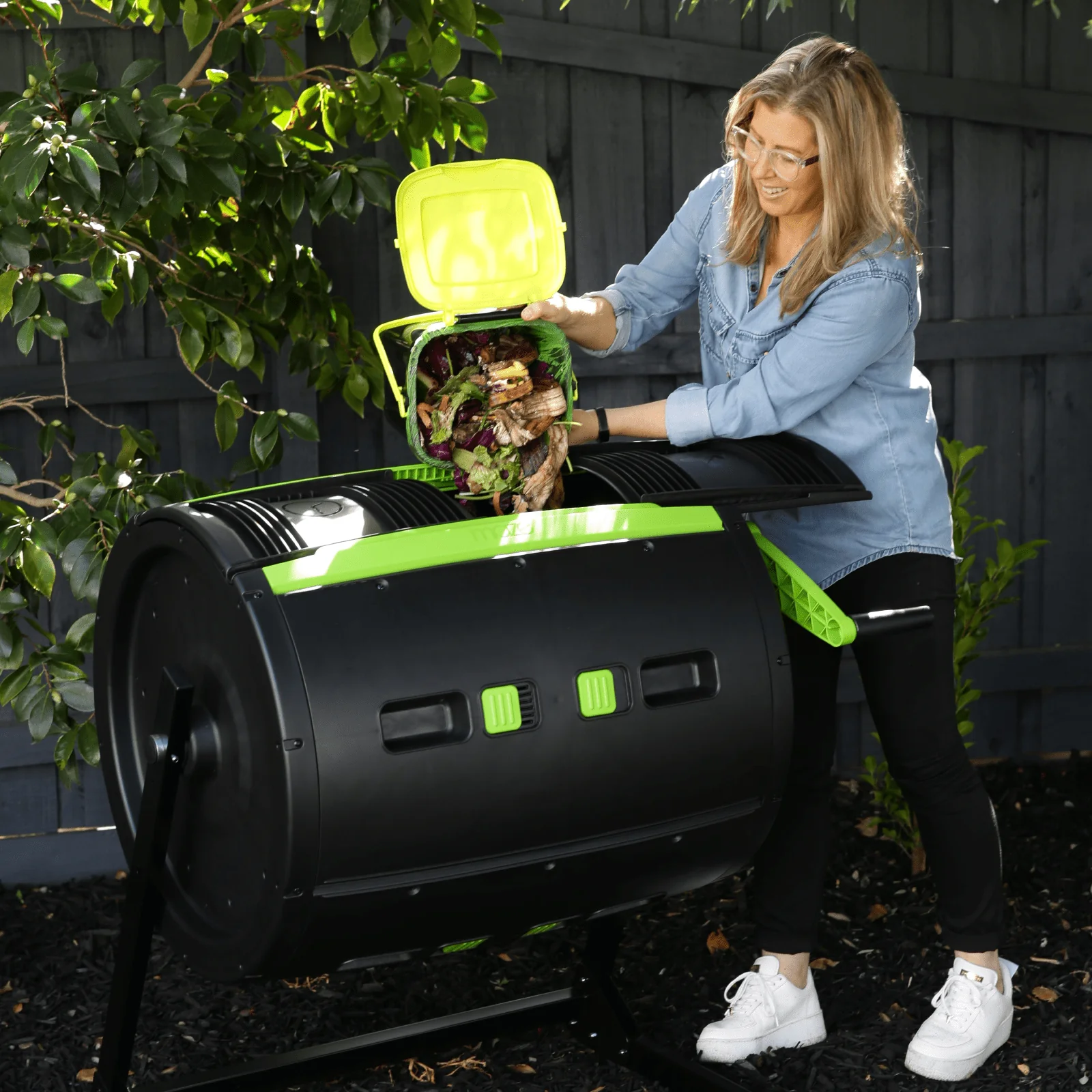 PRE ORDER: MAY. - EASY-TURN 245L MAZE Compost Tumbler with Cart - Image 6