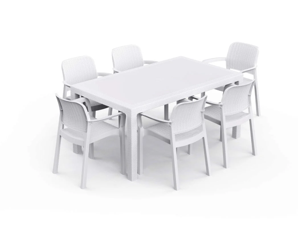 Keter Bella Dining Chair - White - 6 PACK - Image 3