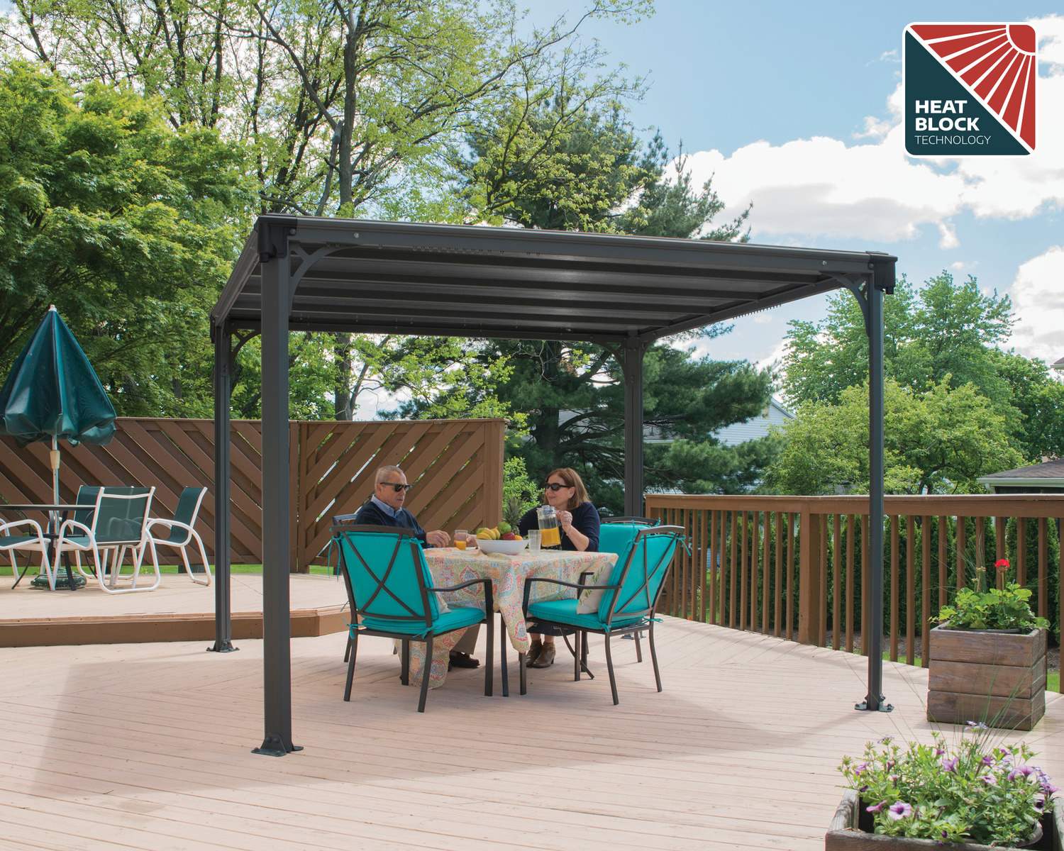 Milano Gazebo 3.1m x 3.1m - Grey Frame With Grey Roof - Image 5