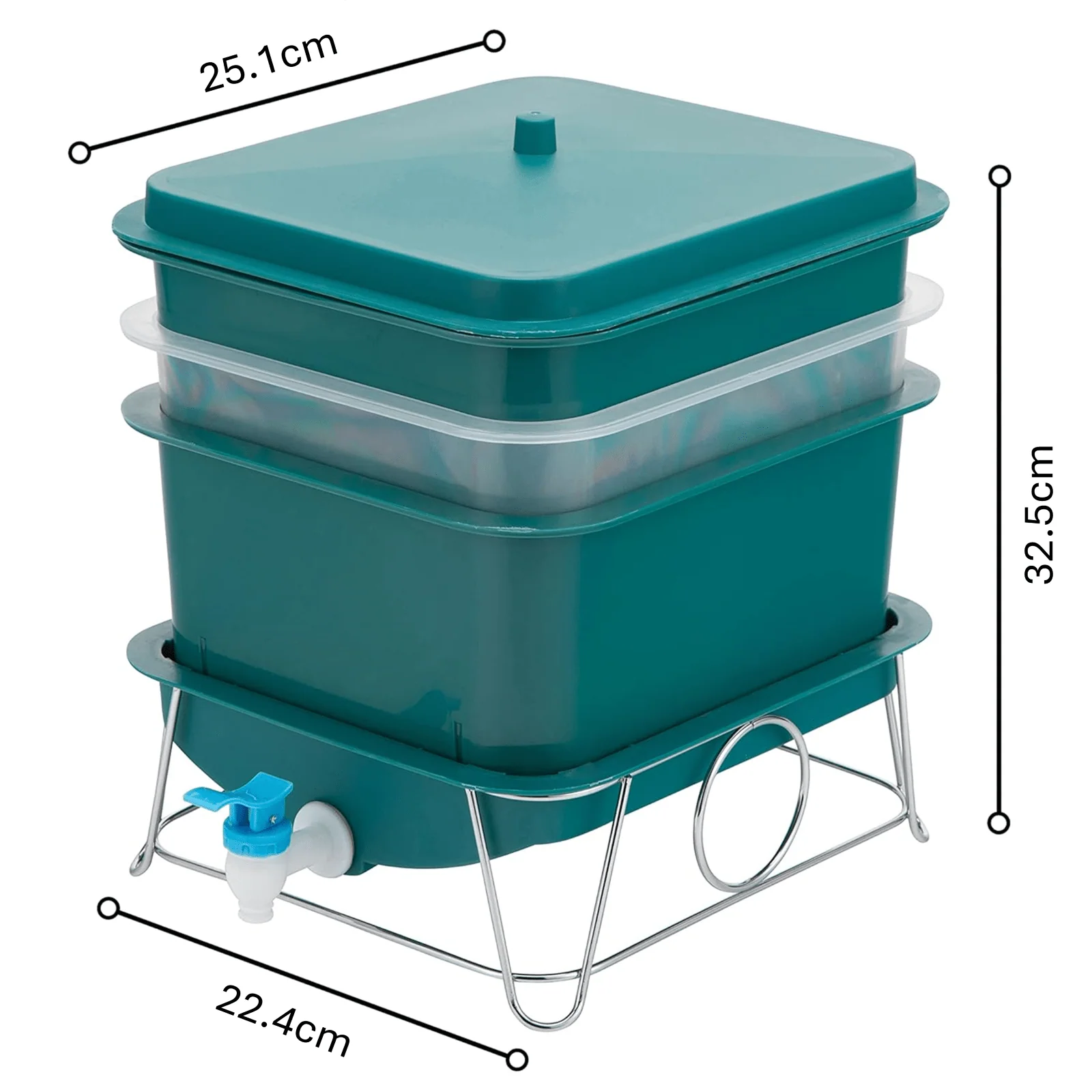 MINI 3 Tier Worm Farm (Teal) With 500 worms - Image 7