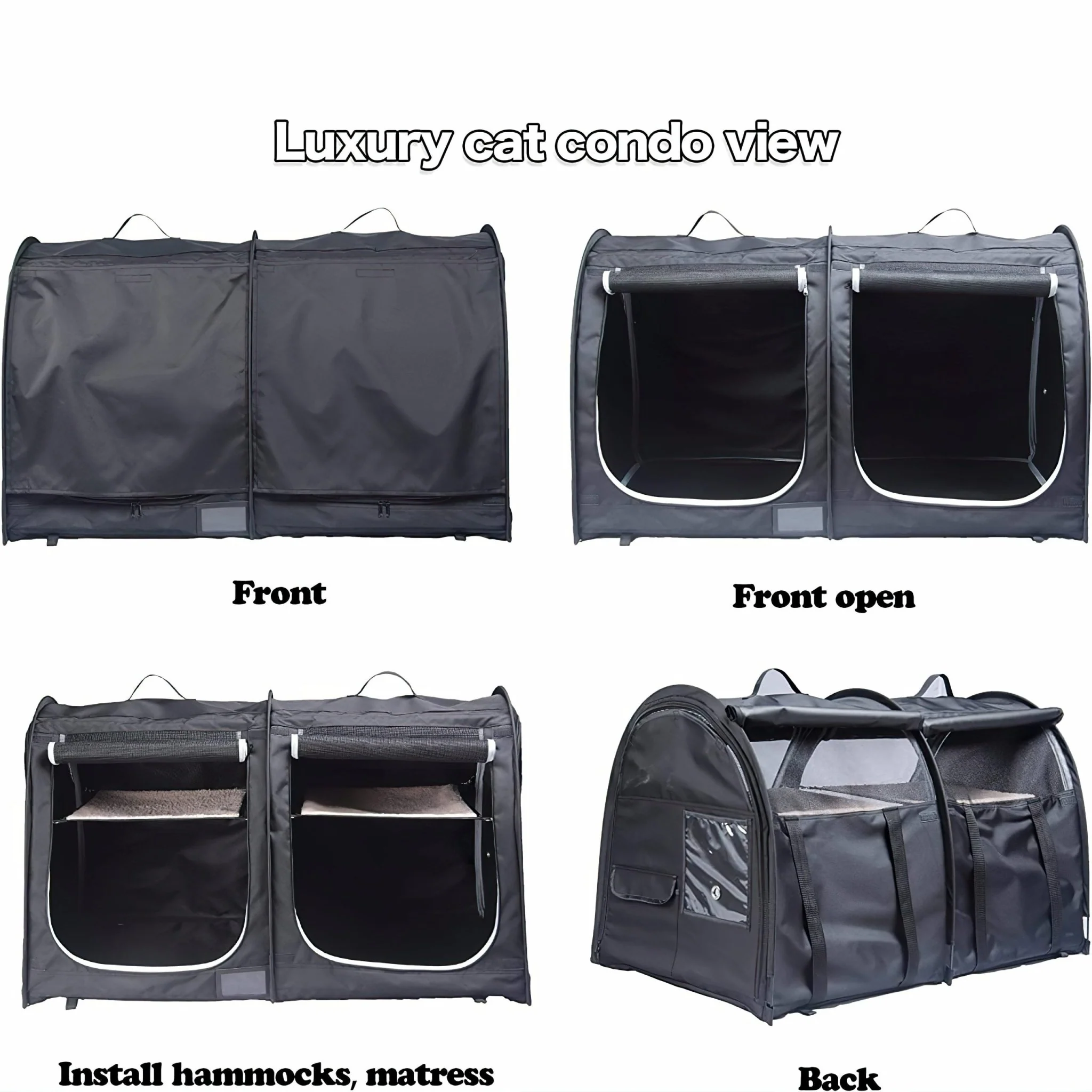 Pop Up House For Small Pets - Black - Image 2