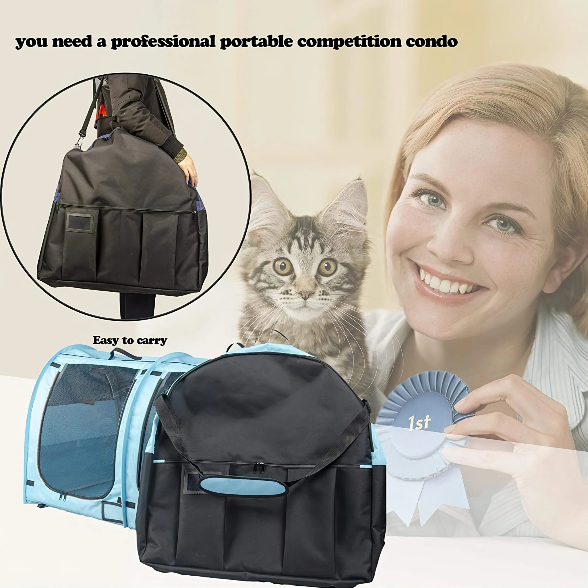 Pop Up House For Small Pets - Blue - Image 5
