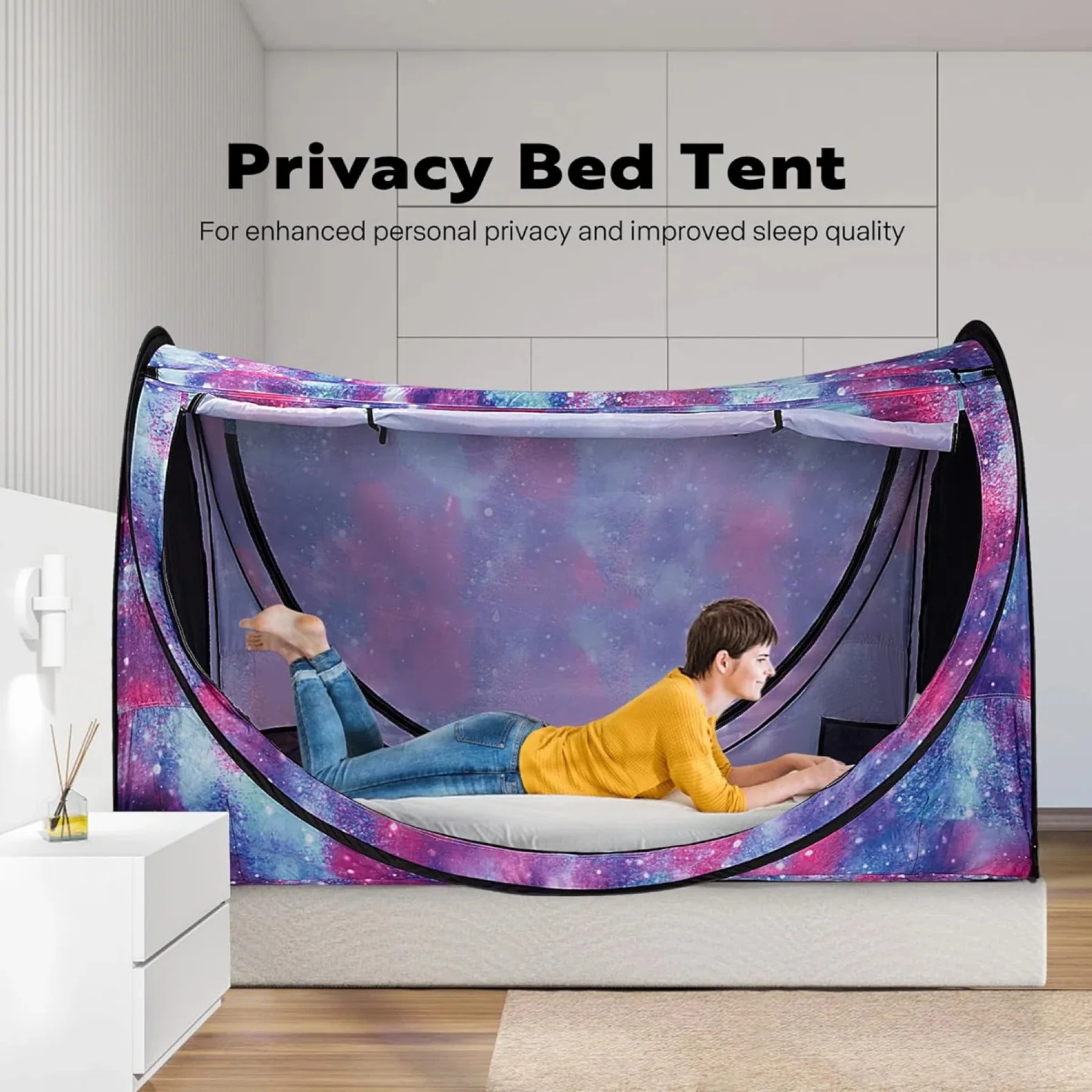 Pop up Play / Sensory Privacy Bed Tent - Galaxy - Image 6