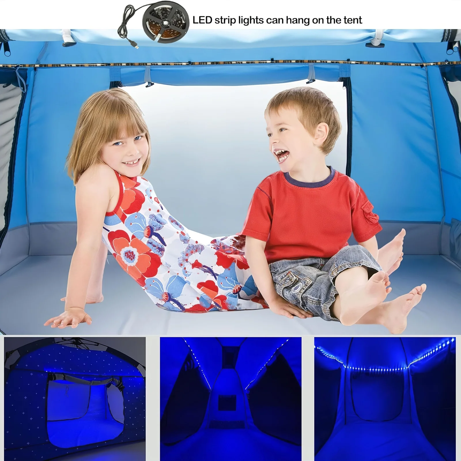 Pop up Play / Sensory Tent with Light Strip - Star - Image 5