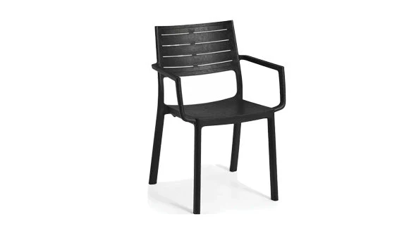 Keter Metaline Metal Look Dining Set: Black - Image 2