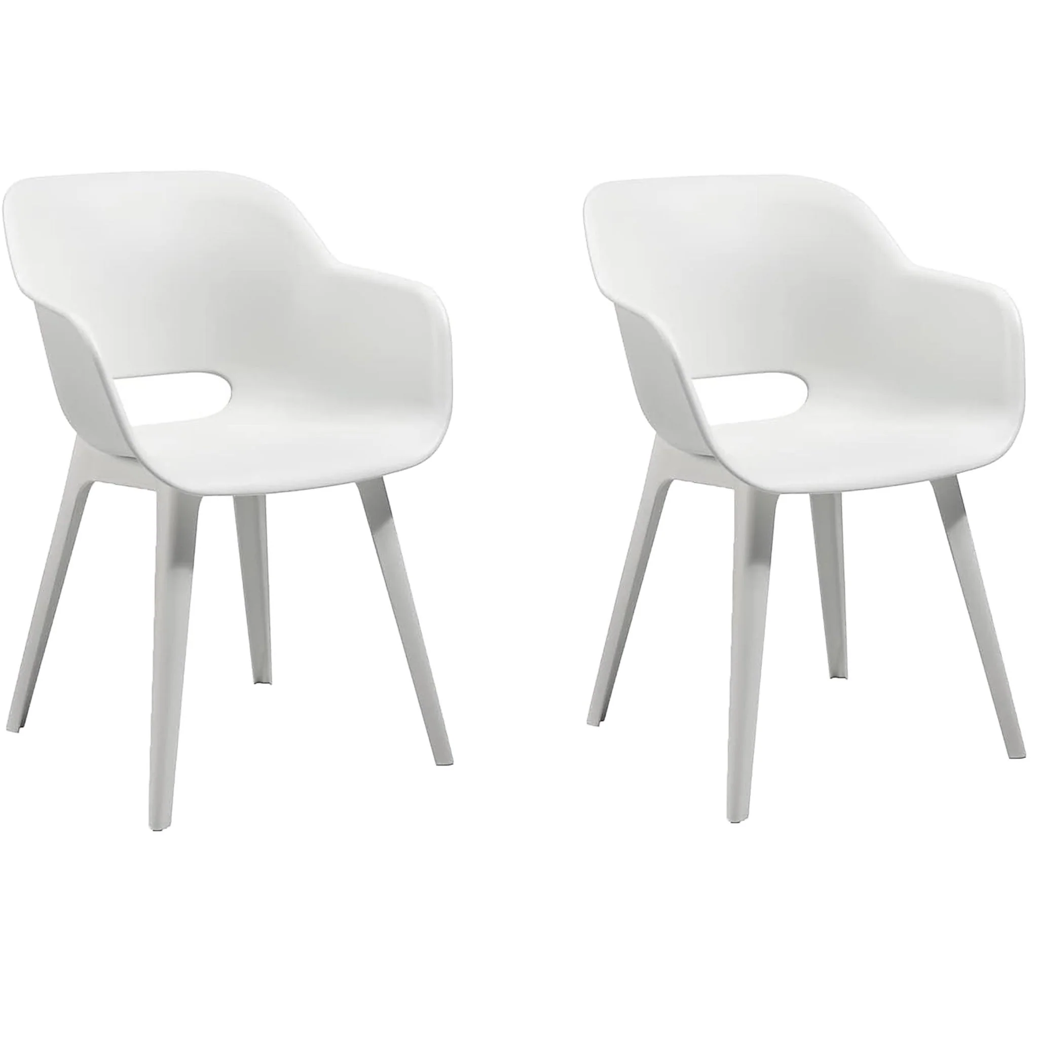 Keter Akola Dining Chair - White - 2 Pack - Image 9