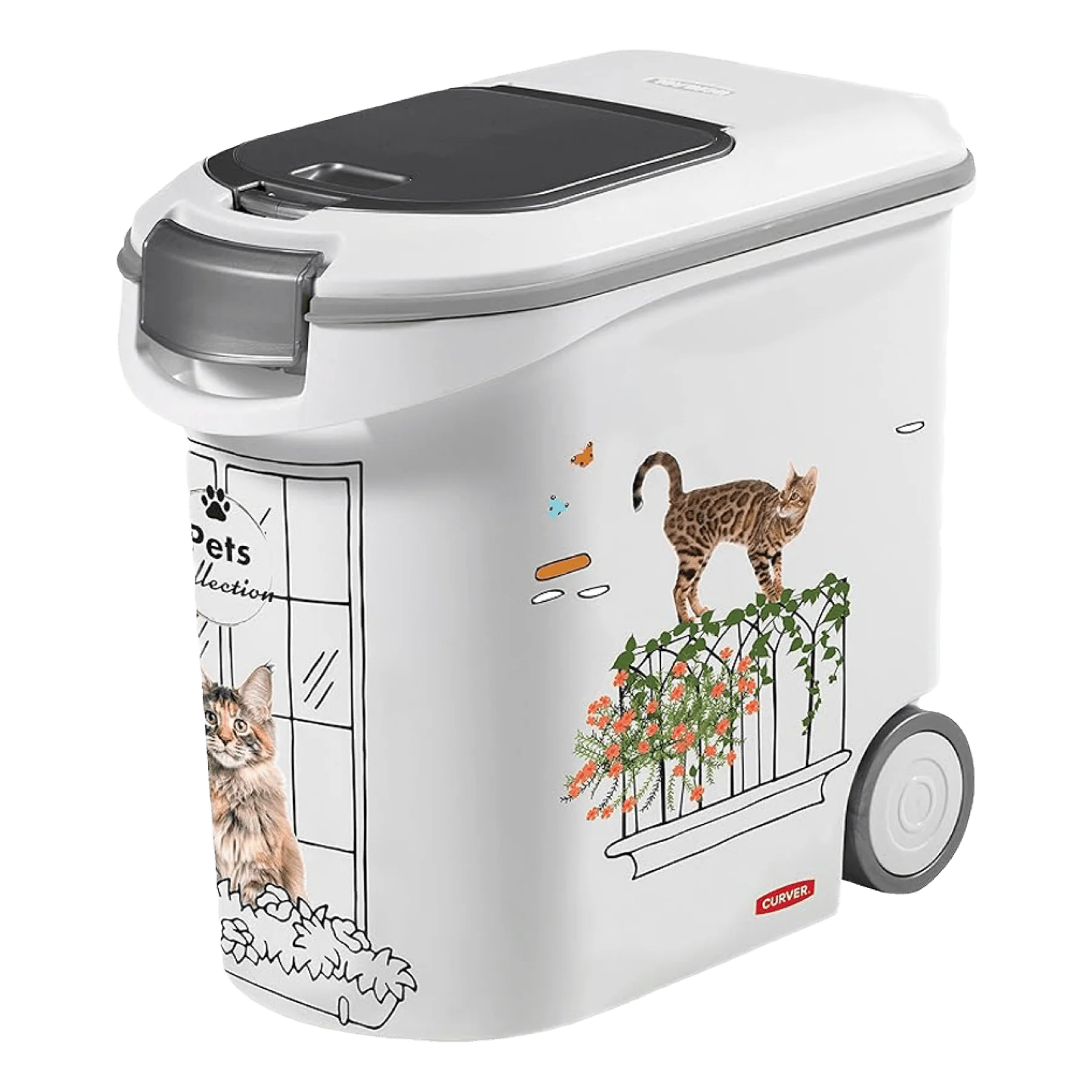 Curver 35L/12kg Pet food Storage Container - Cats