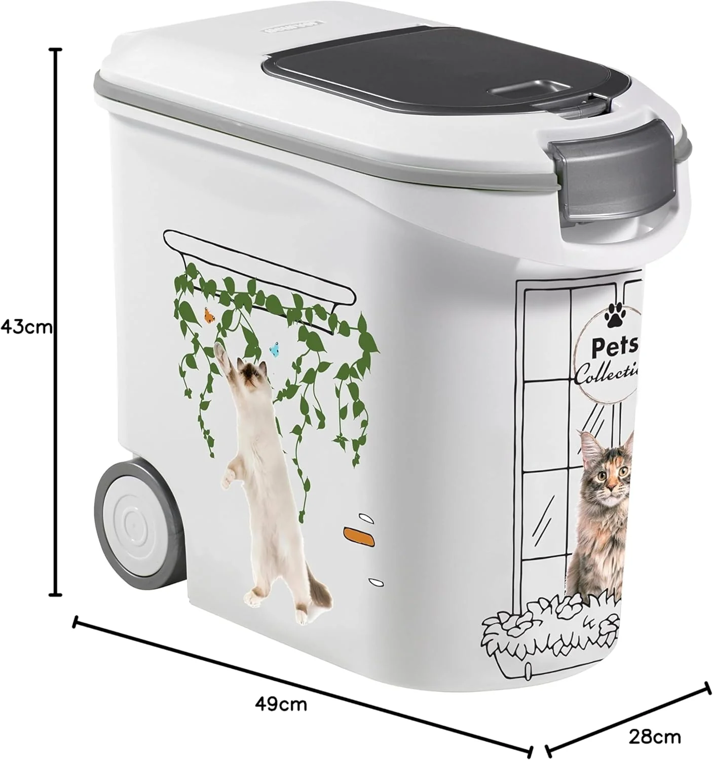 Curver 35L/12kg Pet food Storage Container - Cats - Image 2