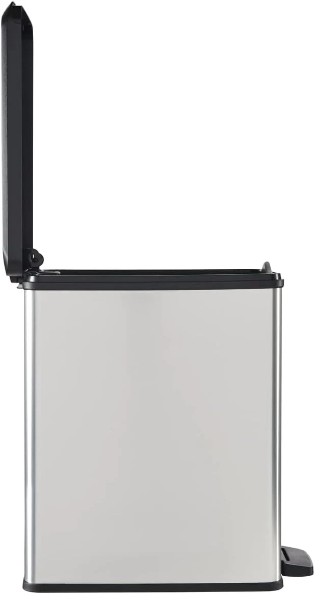 Curver Deco Slim Pedal Bin – 25L – Silver - Image 6