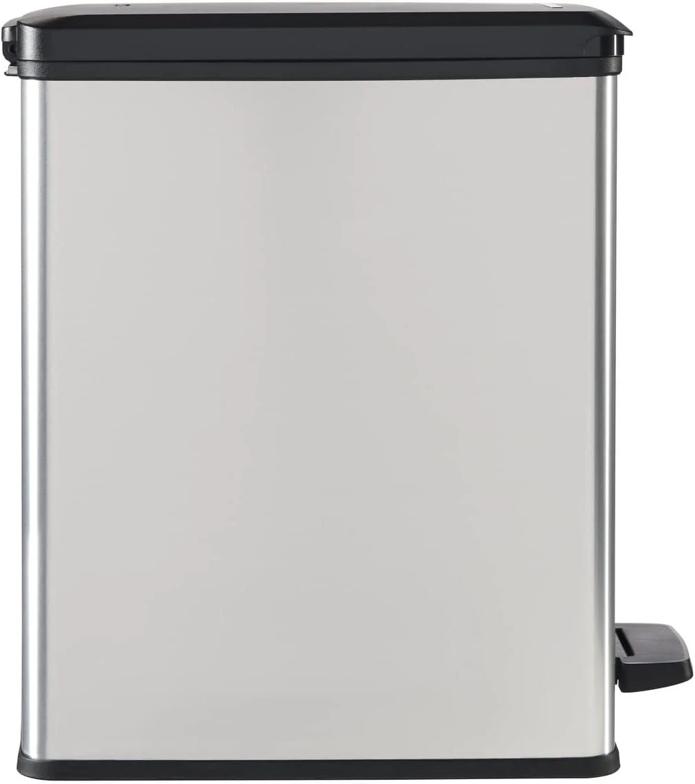 Curver Deco Slim Pedal Bin – 25L – Silver - Image 7