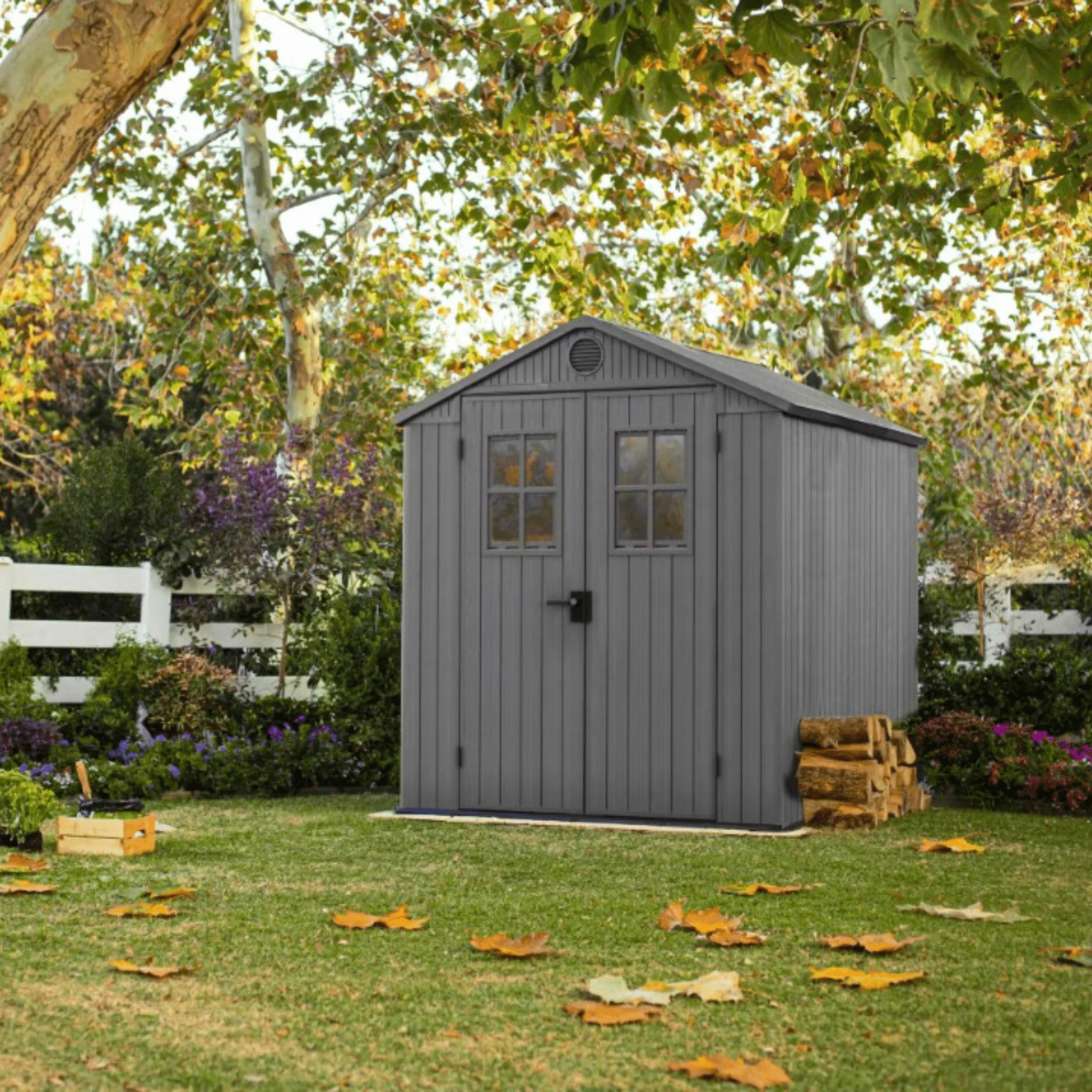 Keter Darwin 6x8 Garden Shed - Grey (1.9 x 2.4m) - Image 11