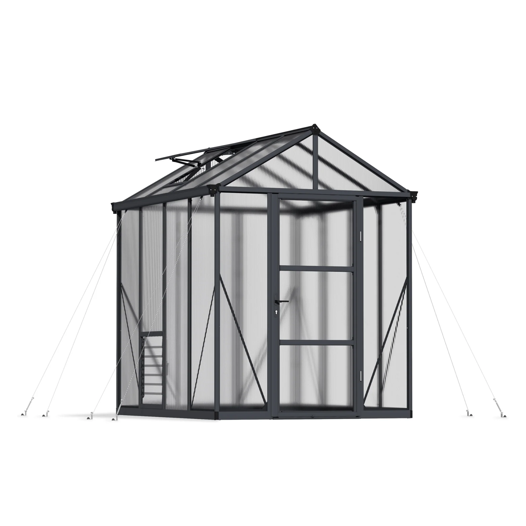GLORY 6' x 8' Premium Greenhouse - Grey Frame (2.0m x 2.5m) - Image 2