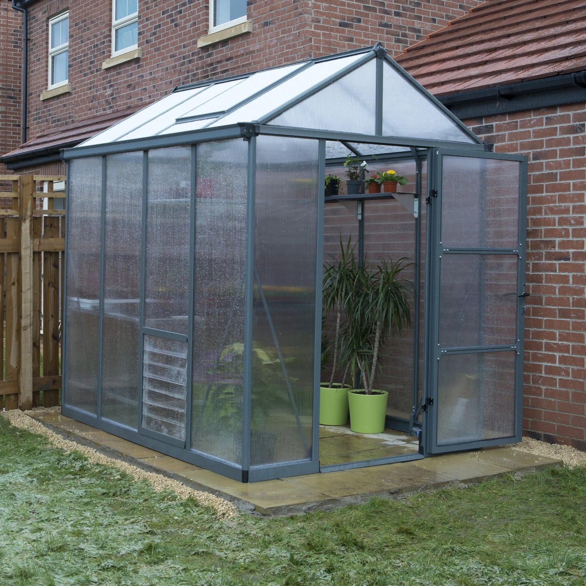 GLORY 6' x 8' Premium Greenhouse - Grey Frame (2.0m x 2.5m) - Image 4