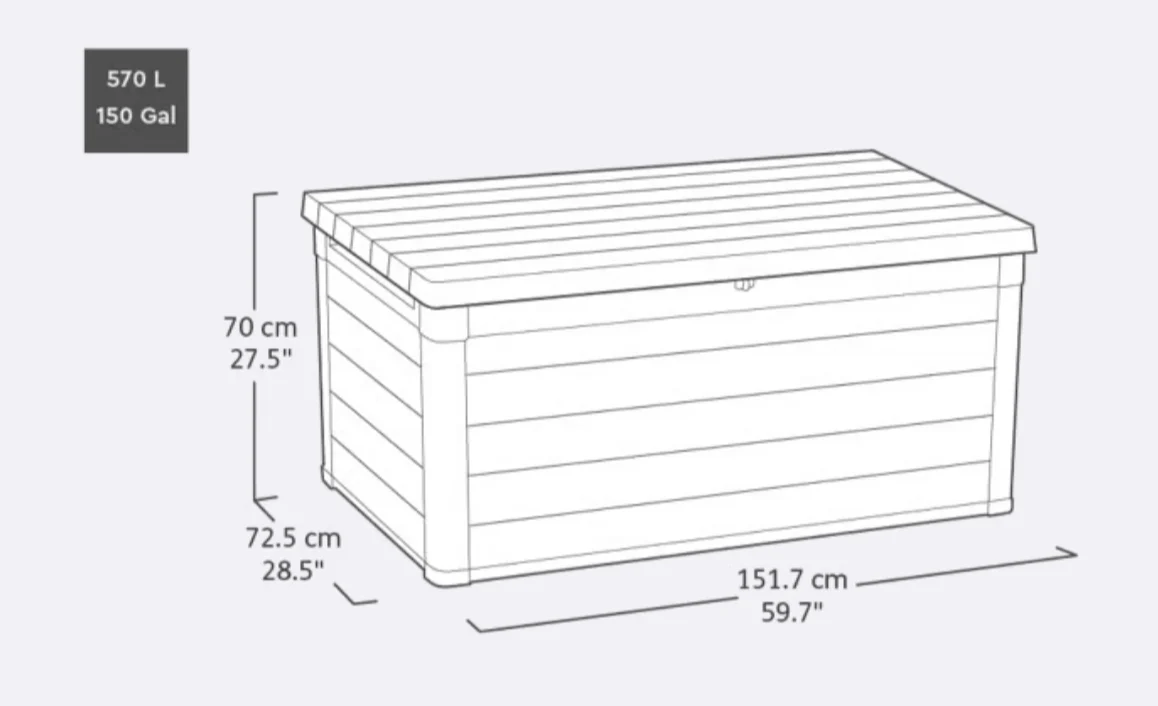 Keter Premier 570L Storage Box - Grey - Image 2
