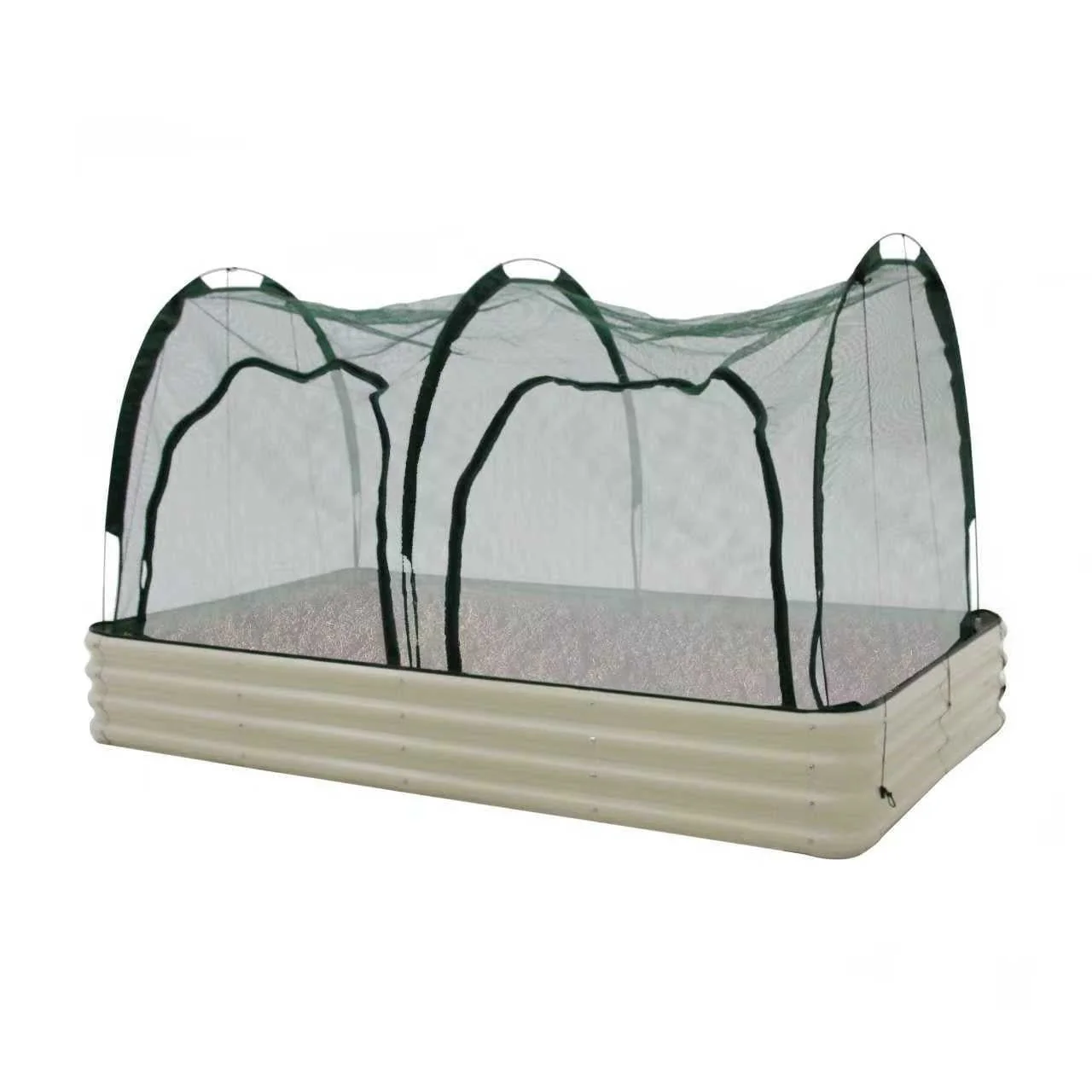 Raised Garden Bed (Height 29cm) with 2m Net Tunnel