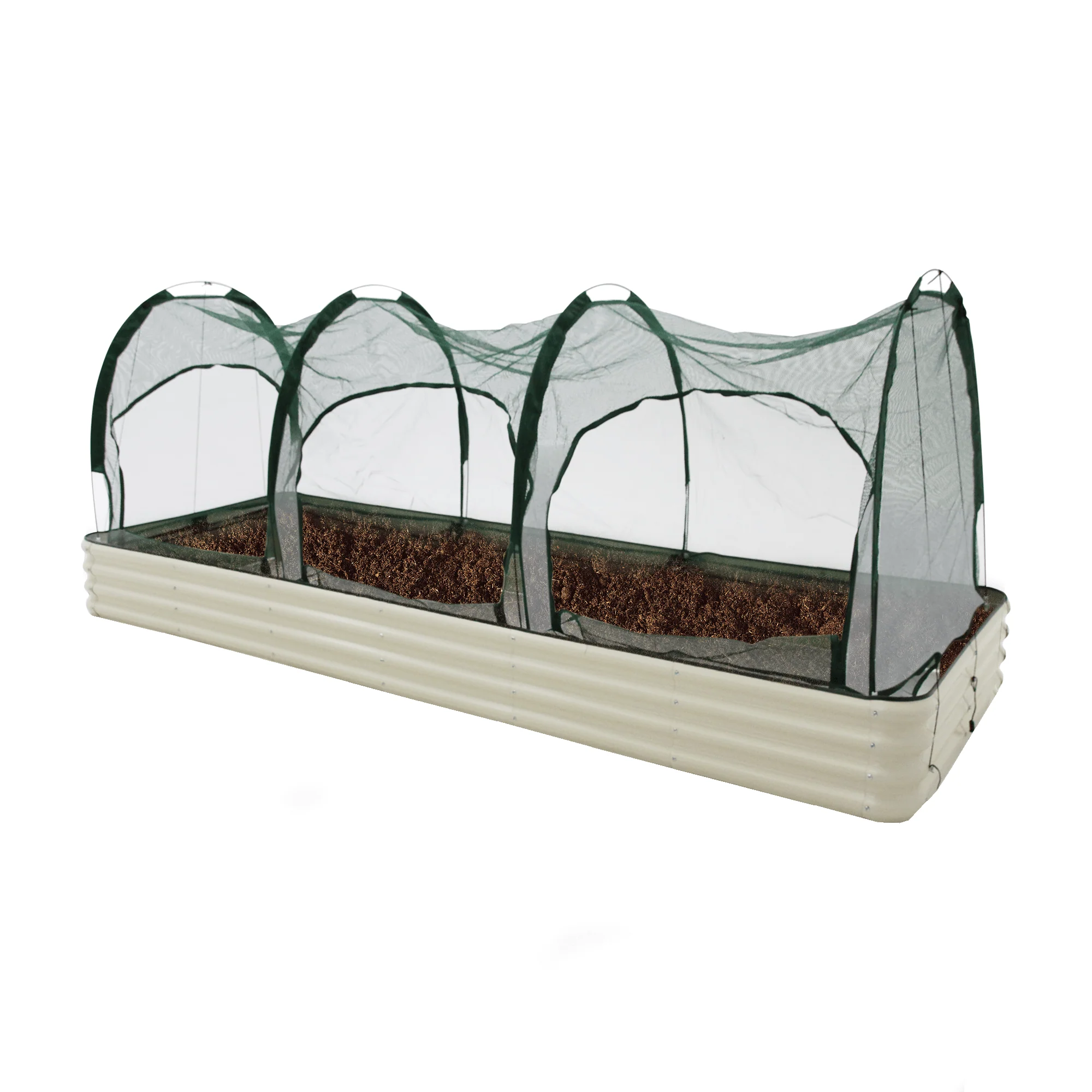 Raised Garden Bed (Height 29cm) with 3m Net Tunnel - Image 2