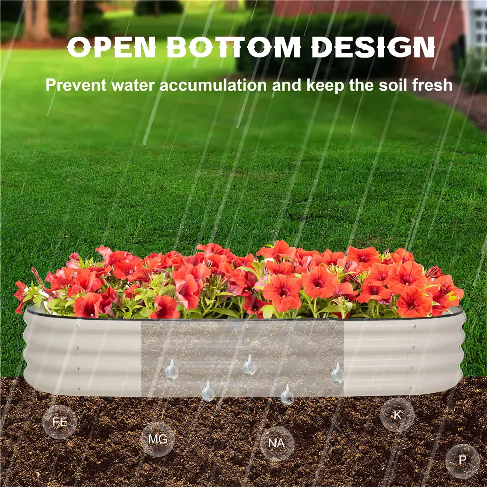 Raised Garden Bed - W207 x D107 x H29cm - Image 6