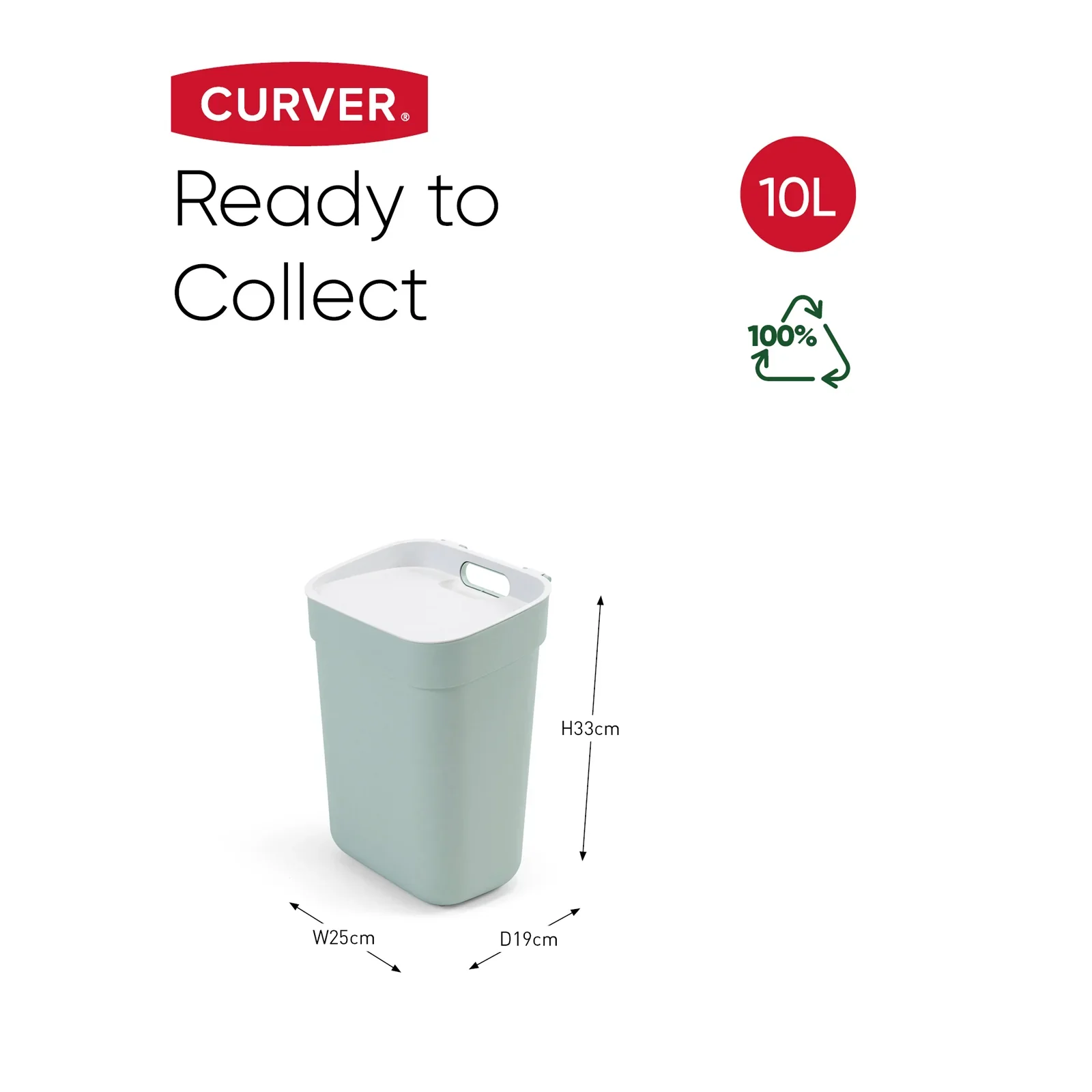 Ready To Collect Waste Separation 4 Pack - Green - Image 5