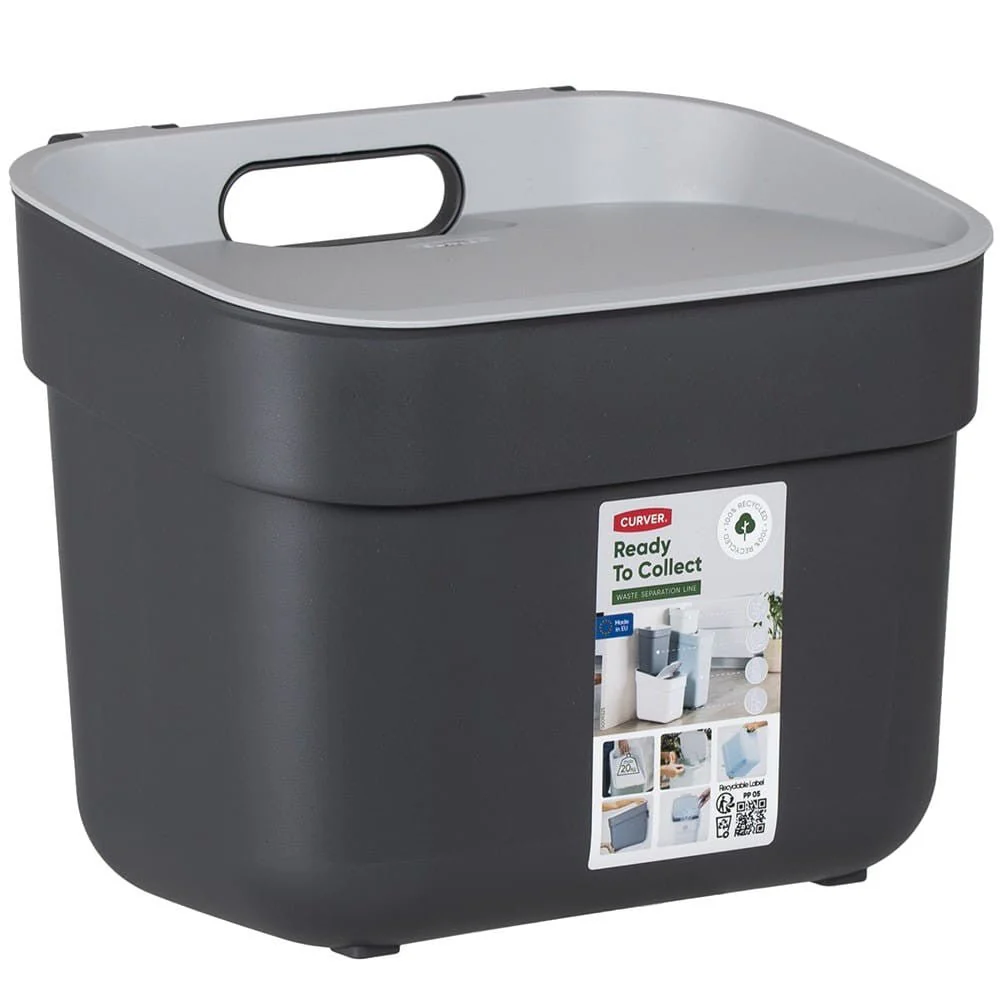 5L Ready to Collect Waste Separation Bin - Dark Grey - Image 3