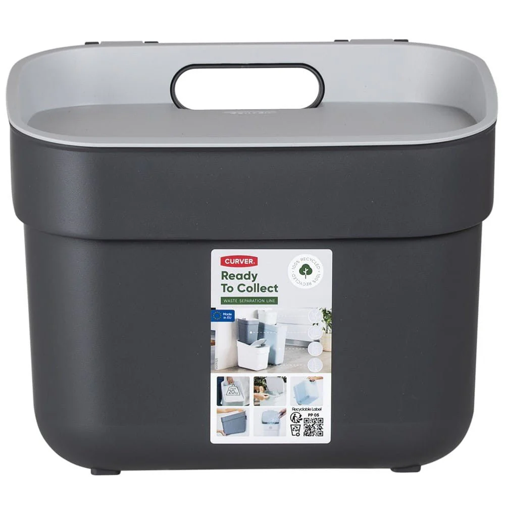 5L Ready to Collect Waste Separation Bin - Dark Grey - Image 4