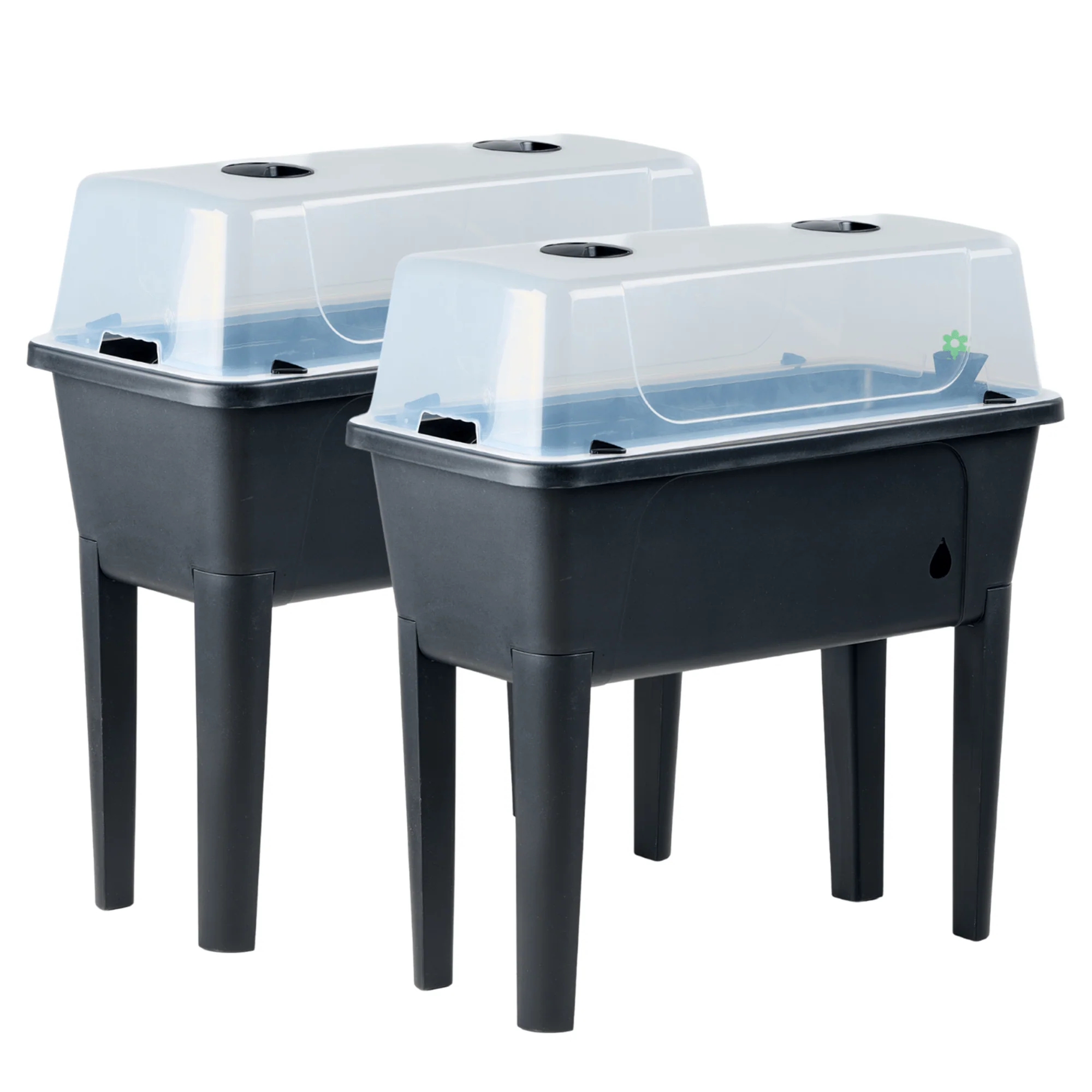 Self Watering Raised Garden Bed with Cover - Twin Pack