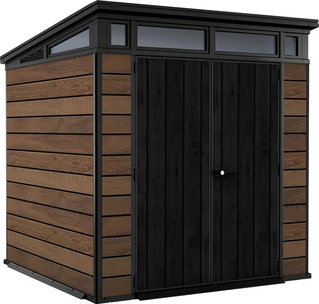 PRE ORDER: JUNE - Keter Signature Pent 7x7 Shed - Walnut Look (2.2 x 2.2m) - Image 16