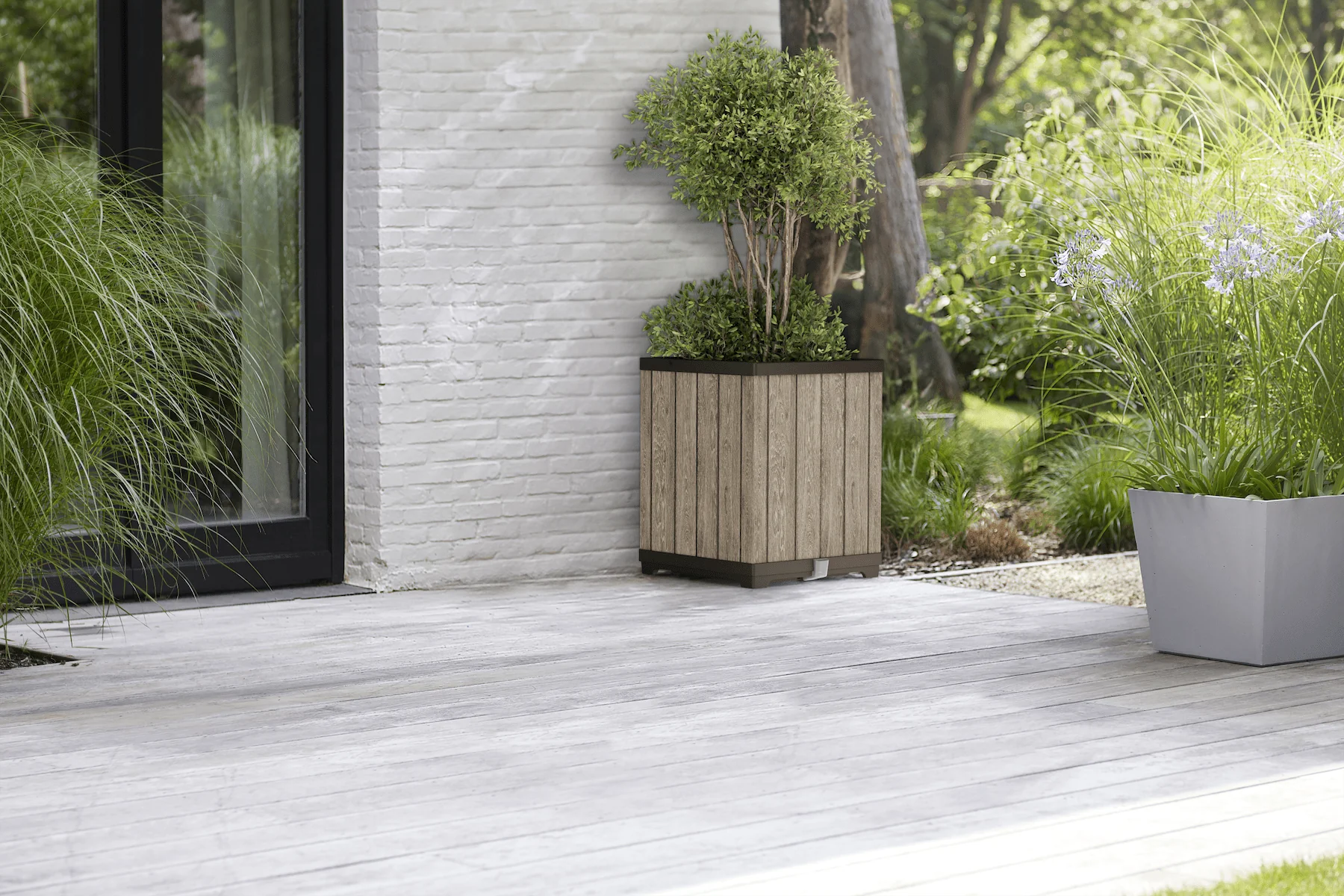 Keter Signature Tall Planter- Ashwood Look - Image 2