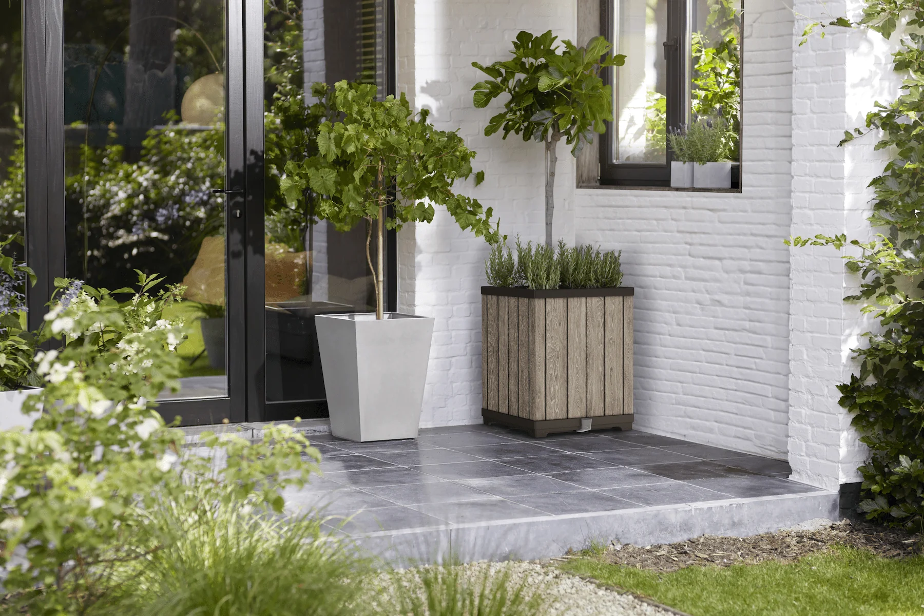 Keter Signature Tall Planter- Ashwood Look - Image 5
