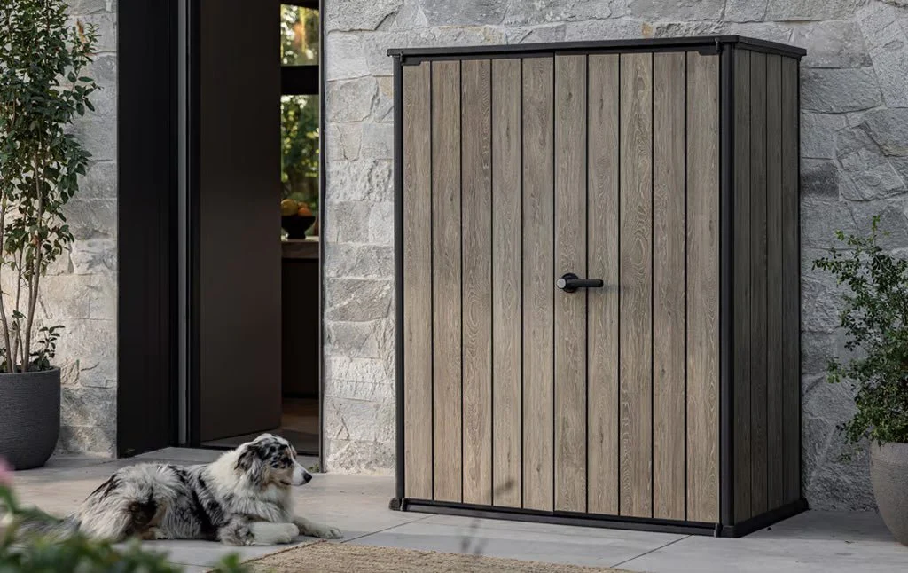Keter Signature Vertical Shed - Ashwood Look - Image 6