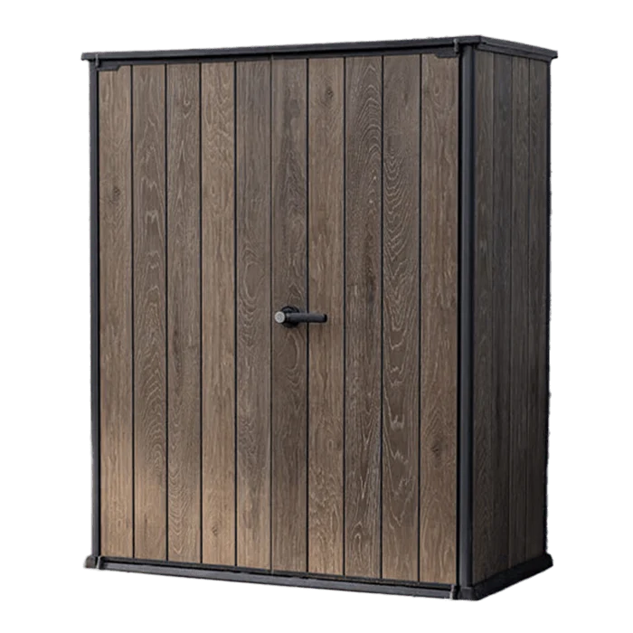 Keter Signature Vertical Shed - Walnut Look