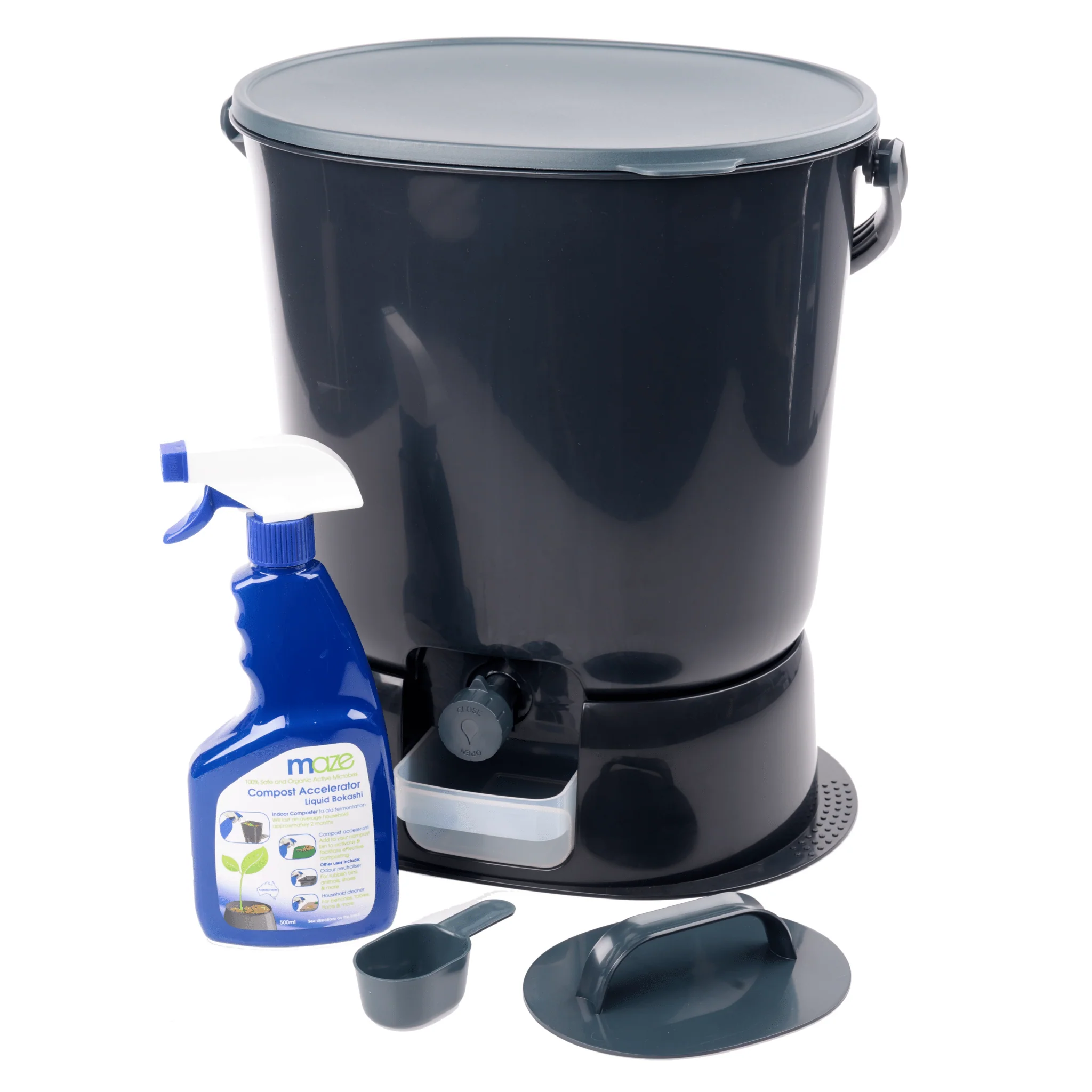 Skaza 15.3L Bokashi Organko Essential with Base - Black