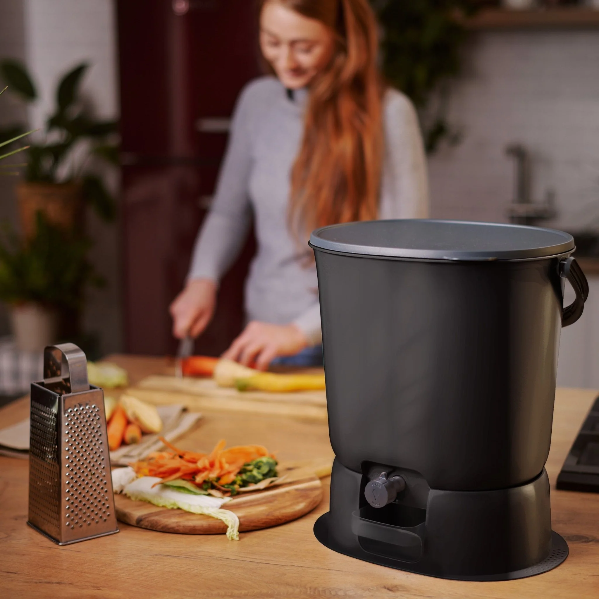 Skaza 15.3L Bokashi Organko Essential with Base - Black - Image 3