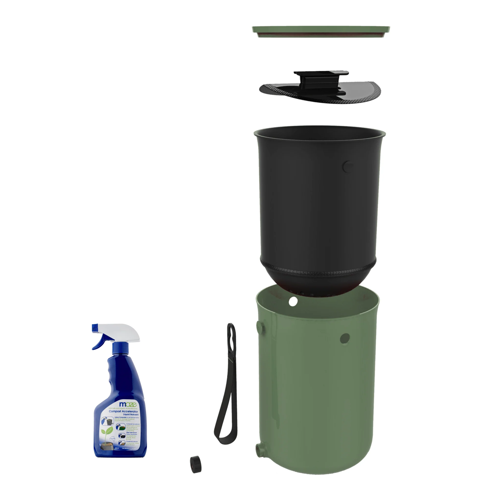 Skaza 9.6L Bokashi Organko 2 Composter - Olive - Image 2