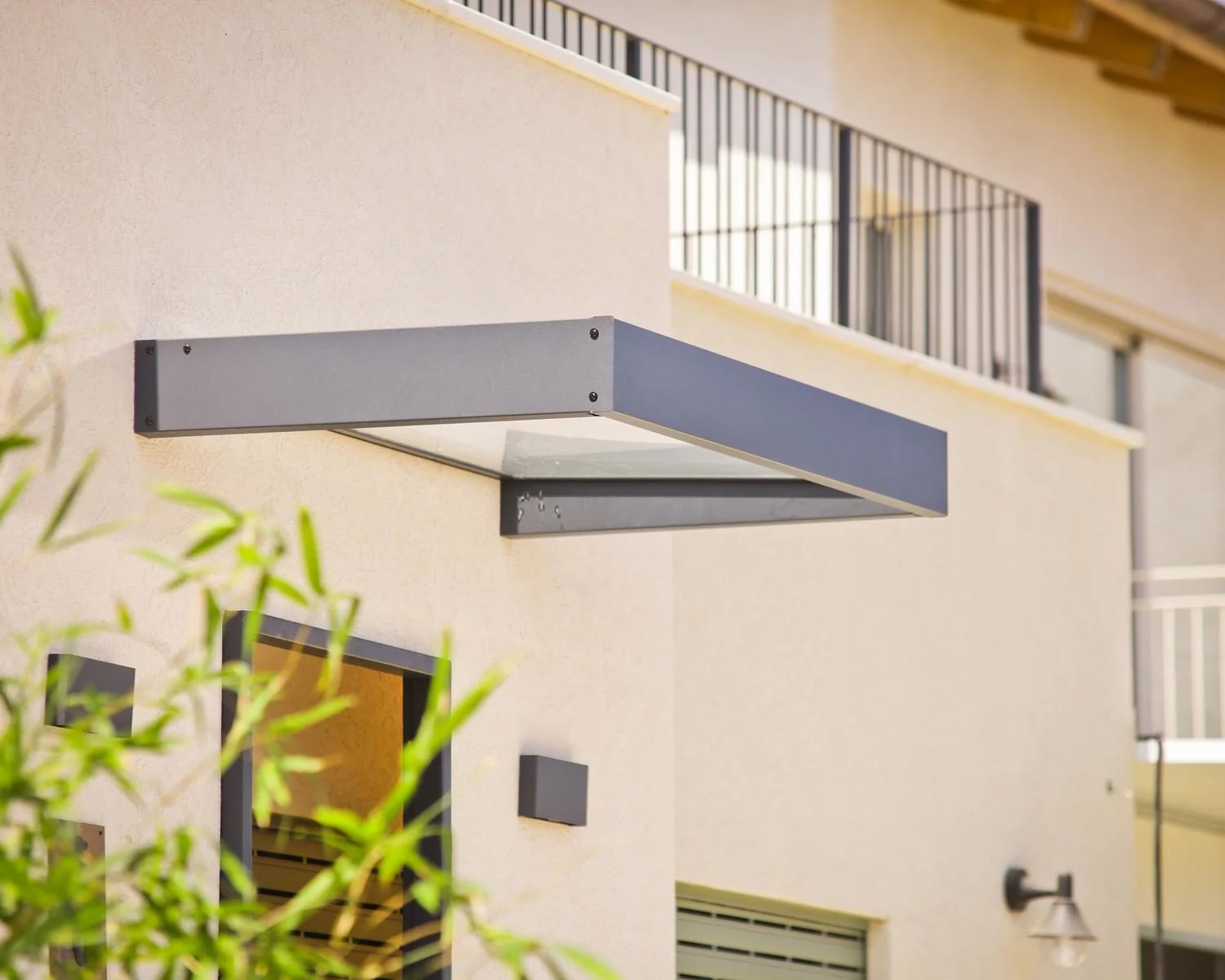 Sophia Door Awning 1.6m x 1m - Grey Frame With White Opal Panel - Image 8