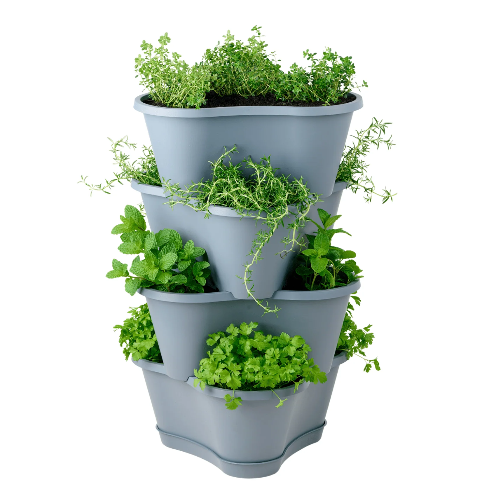 Stackable Planter 4 Pack with Tray